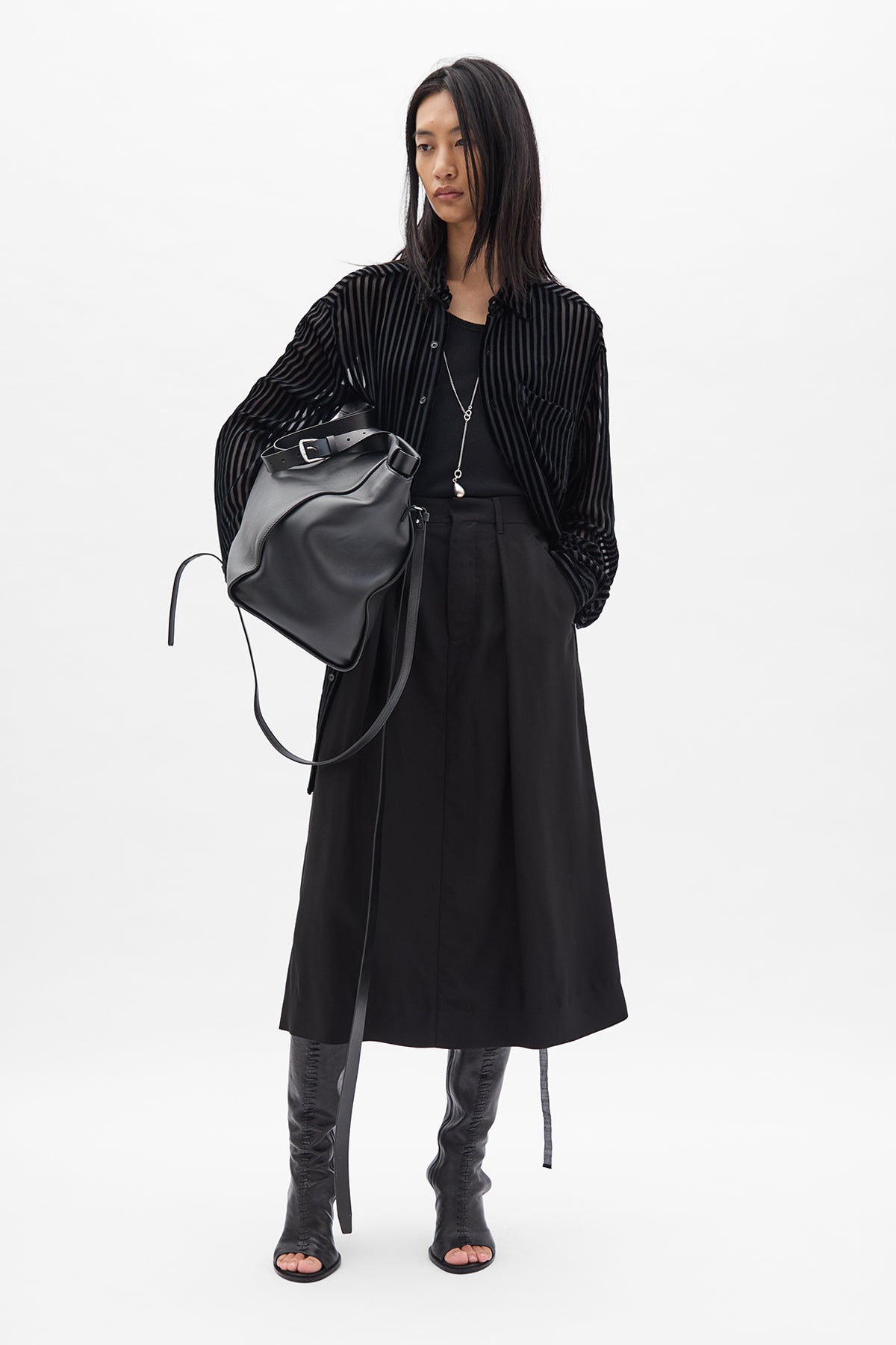 Yura Midi "A" Line Pleated Skirt