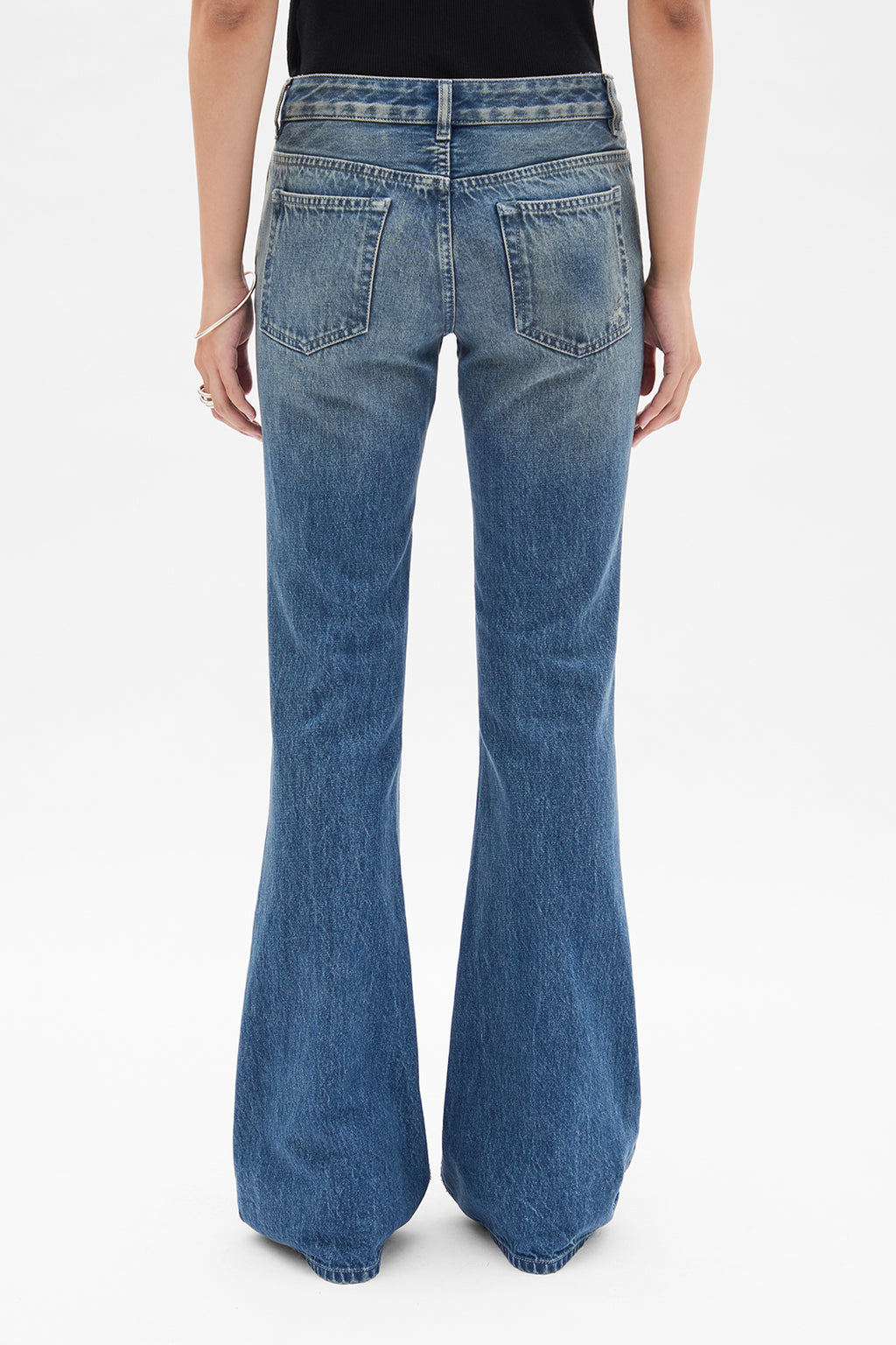 Pantaloni a zampa slim fit Xyla 5 tasche 