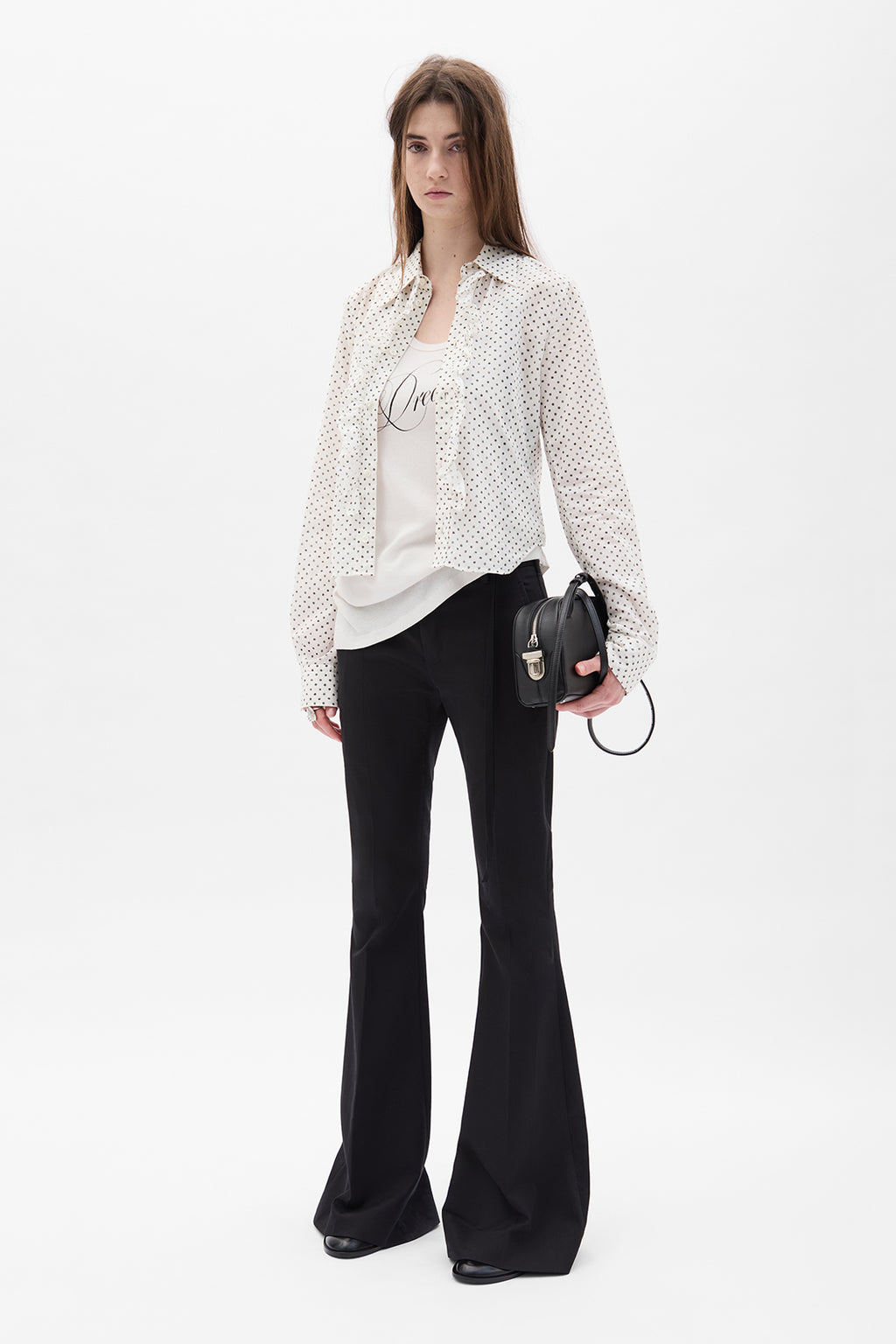 Erma Slim Fit Ruffled Shirt