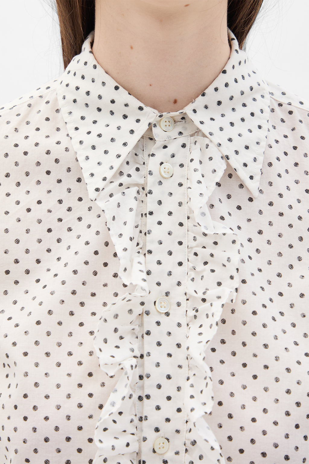 Erma Slim Fit Ruffled Shirt