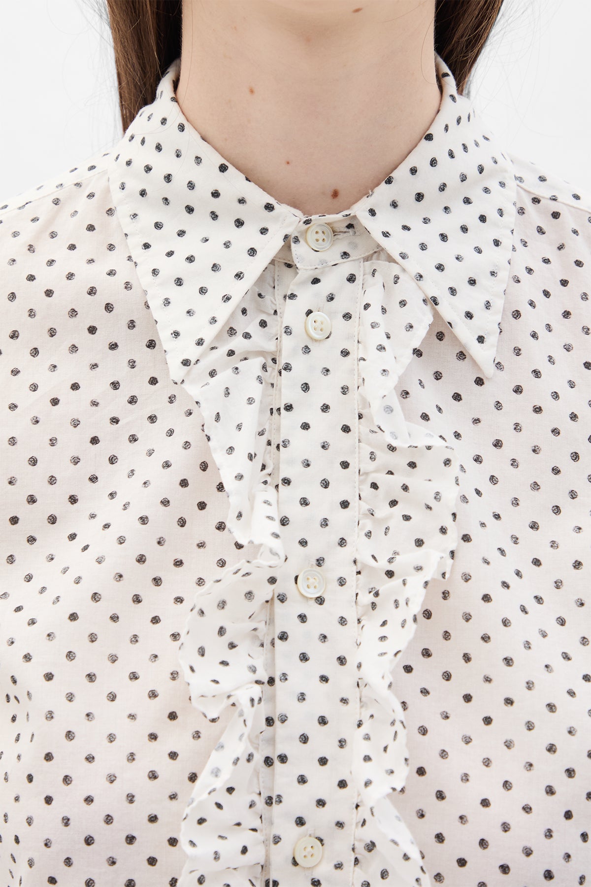 Erma Slim Fit Ruffled Shirt