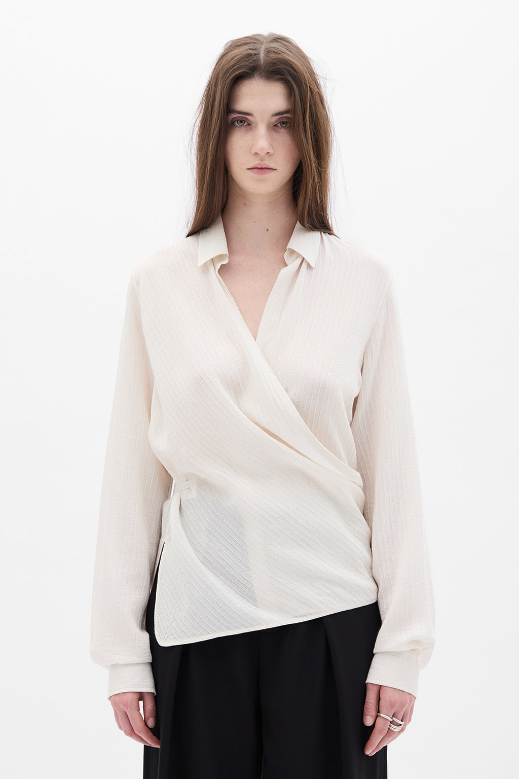 Alba Asymmetric Wrap Shirt