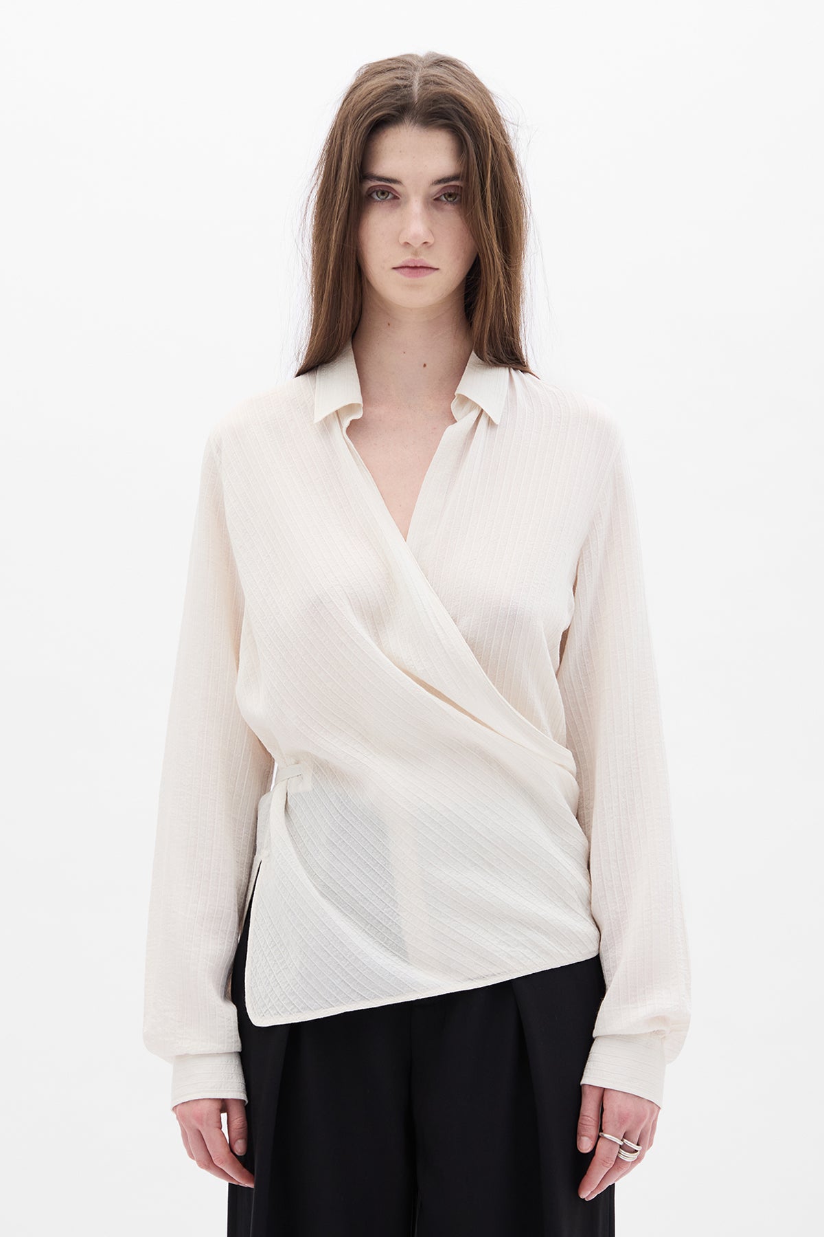 Alba Asymmetric Wrap Shirt
