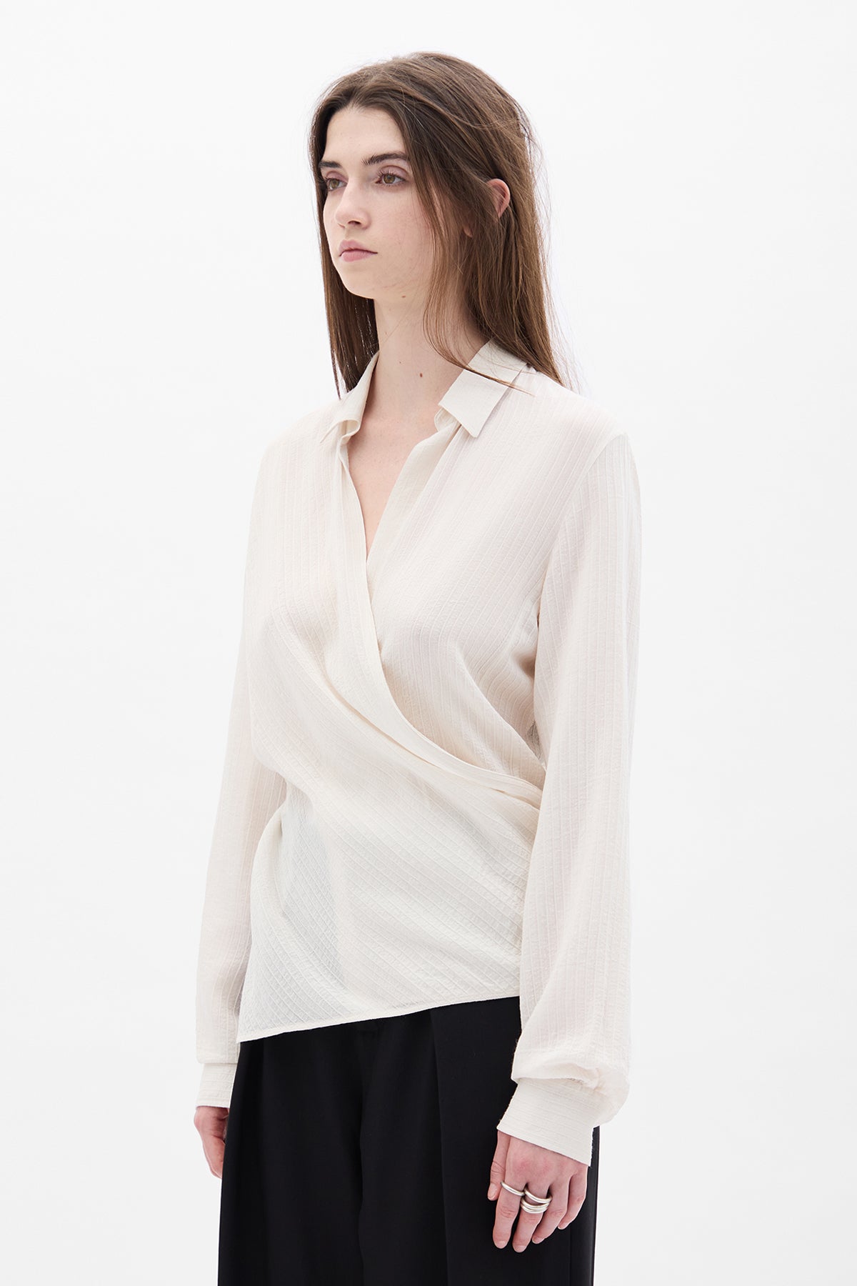 Alba Asymmetric Wrap Shirt