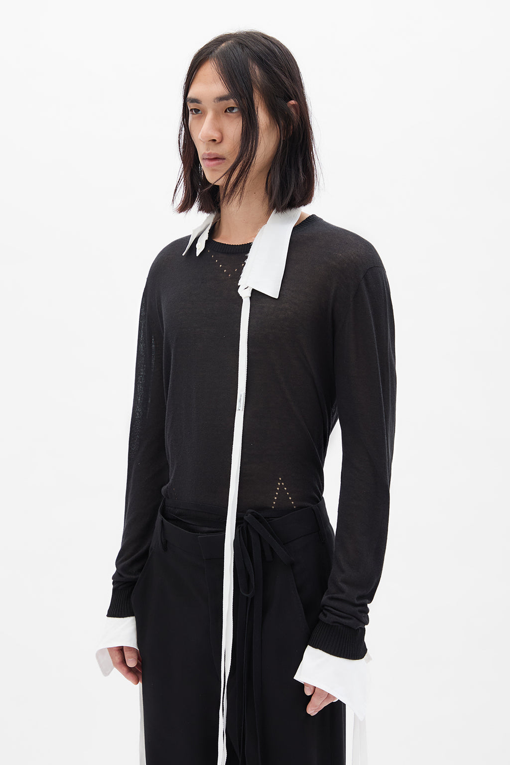 Jonathan Raw Edge Cut Collar Shirt