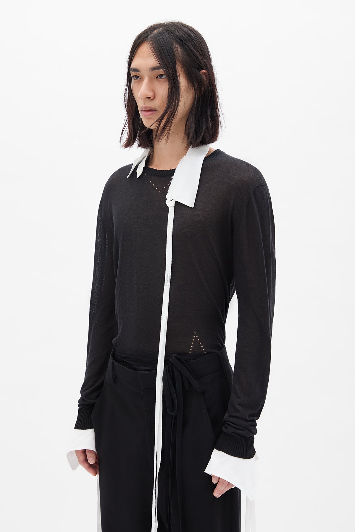 Jonathan Raw Edge Cut Collar Shirt