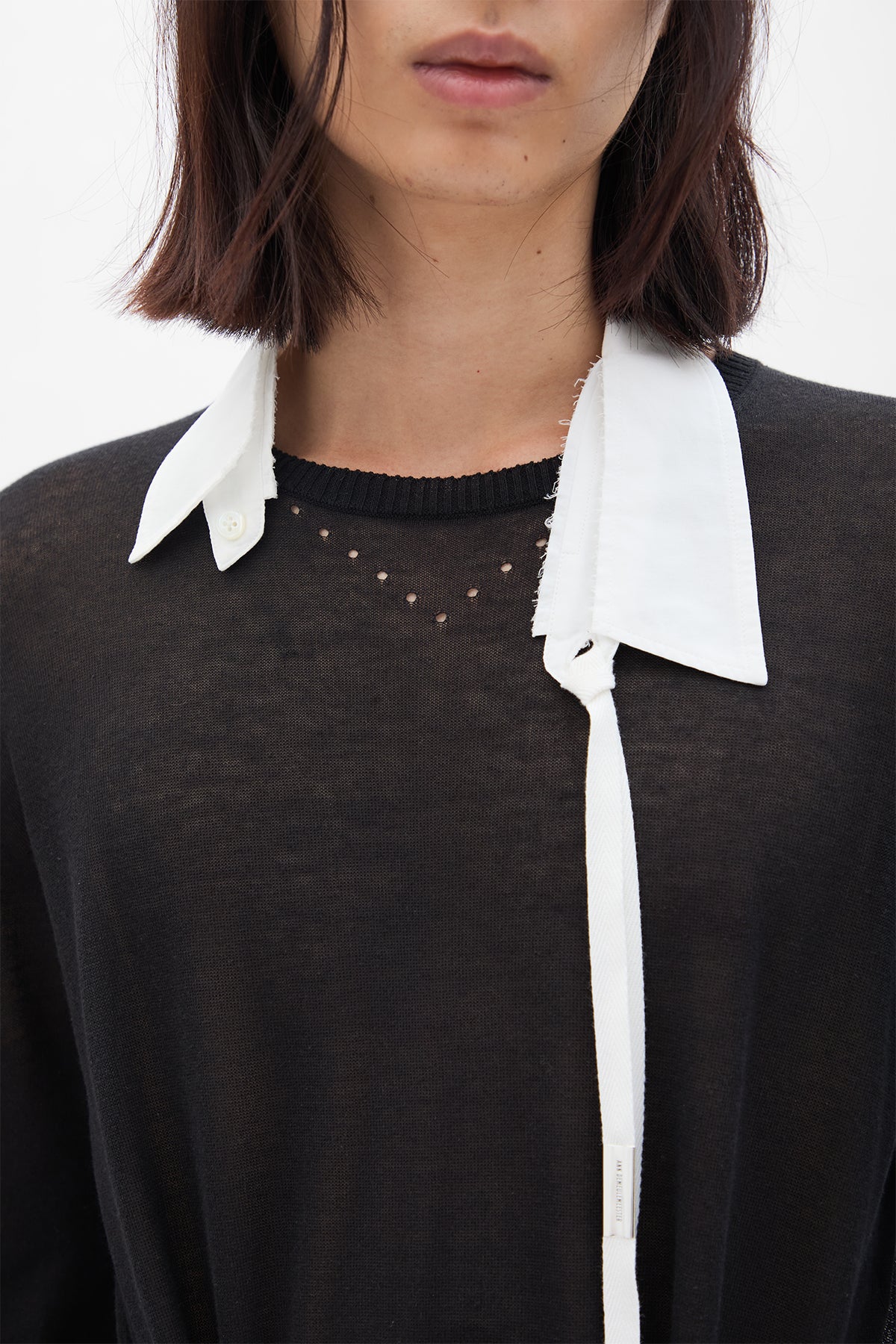 Jonathan Raw Edge Cut Collar Shirt