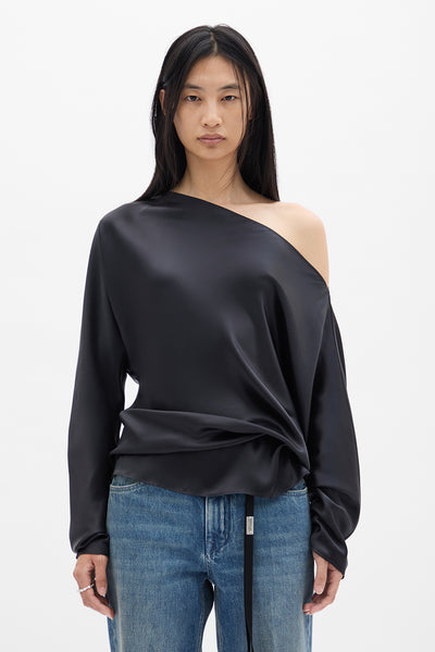 ANN DEMEULEMEESTER シルク　ストライプ タンクトップ 34 B0013815-FA134-099_1_grande.