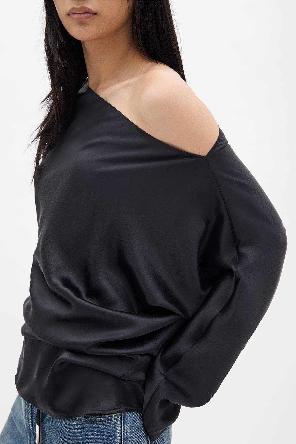 ann demeulemeester レーヨンカットソー　インコントロ Roos Bias Cut Drop Shoulder Top – Ann Demeulemeester