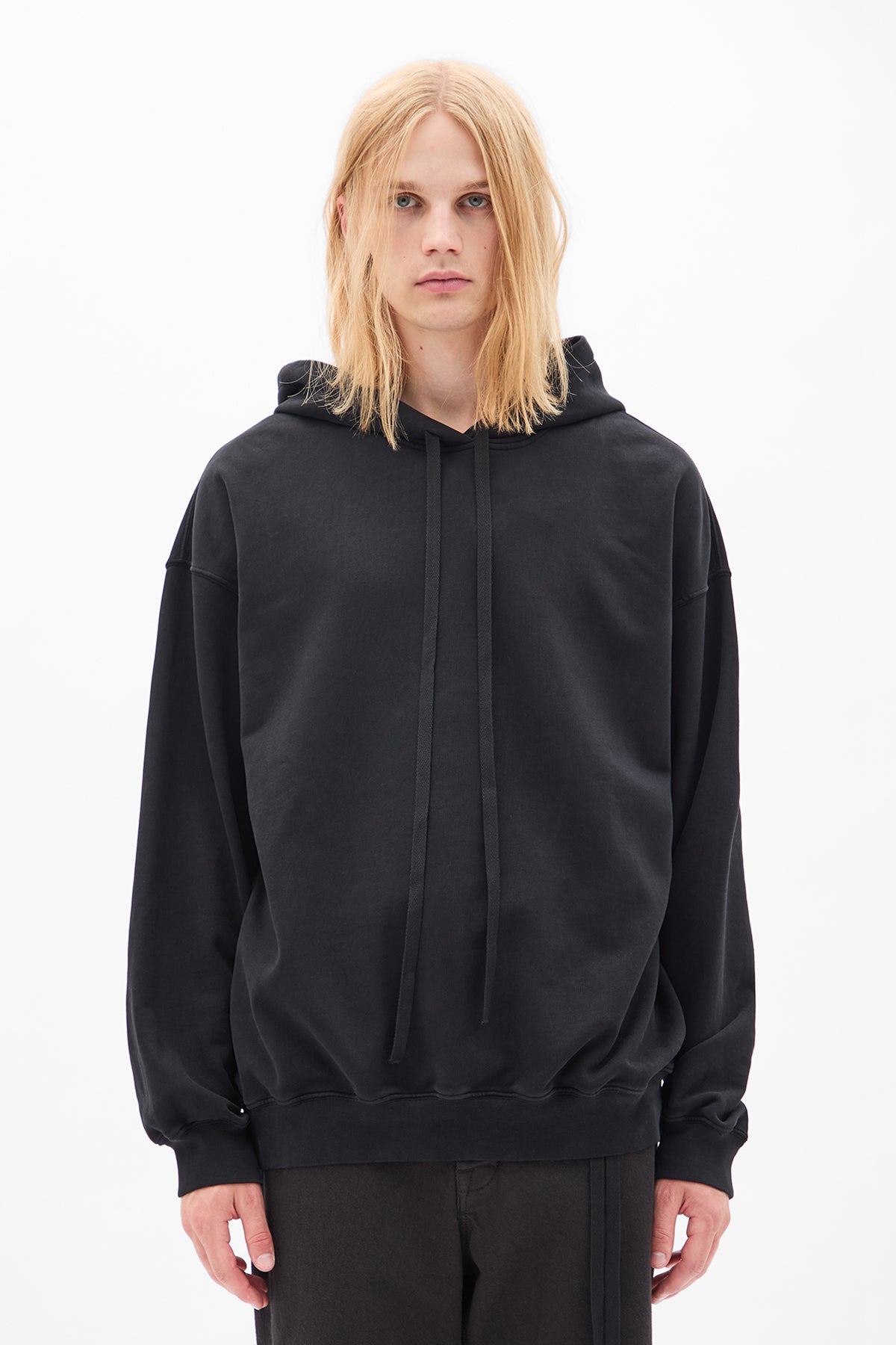 アン ドゥムルメステール　長袖フードパーカー　ブラック メンズスウェットシャツ & フーディー – Ann Demeulemeester