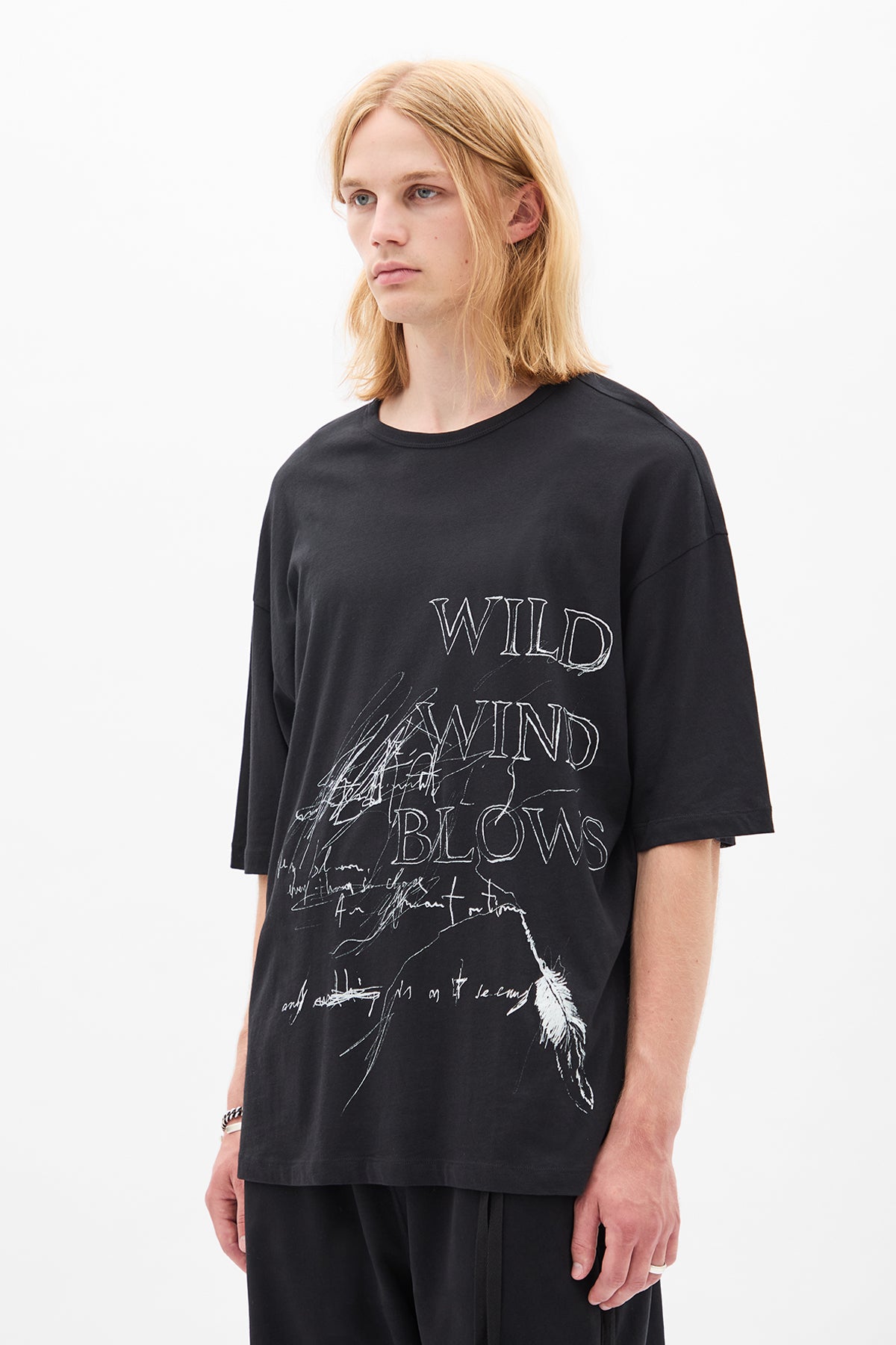 新品未使用　ANN DEMEULEMEESTER 23AW　Tシャツ Dieter ''Wild Wind Blows'' High Comfort T-Shirt – Ann Demeulemeester