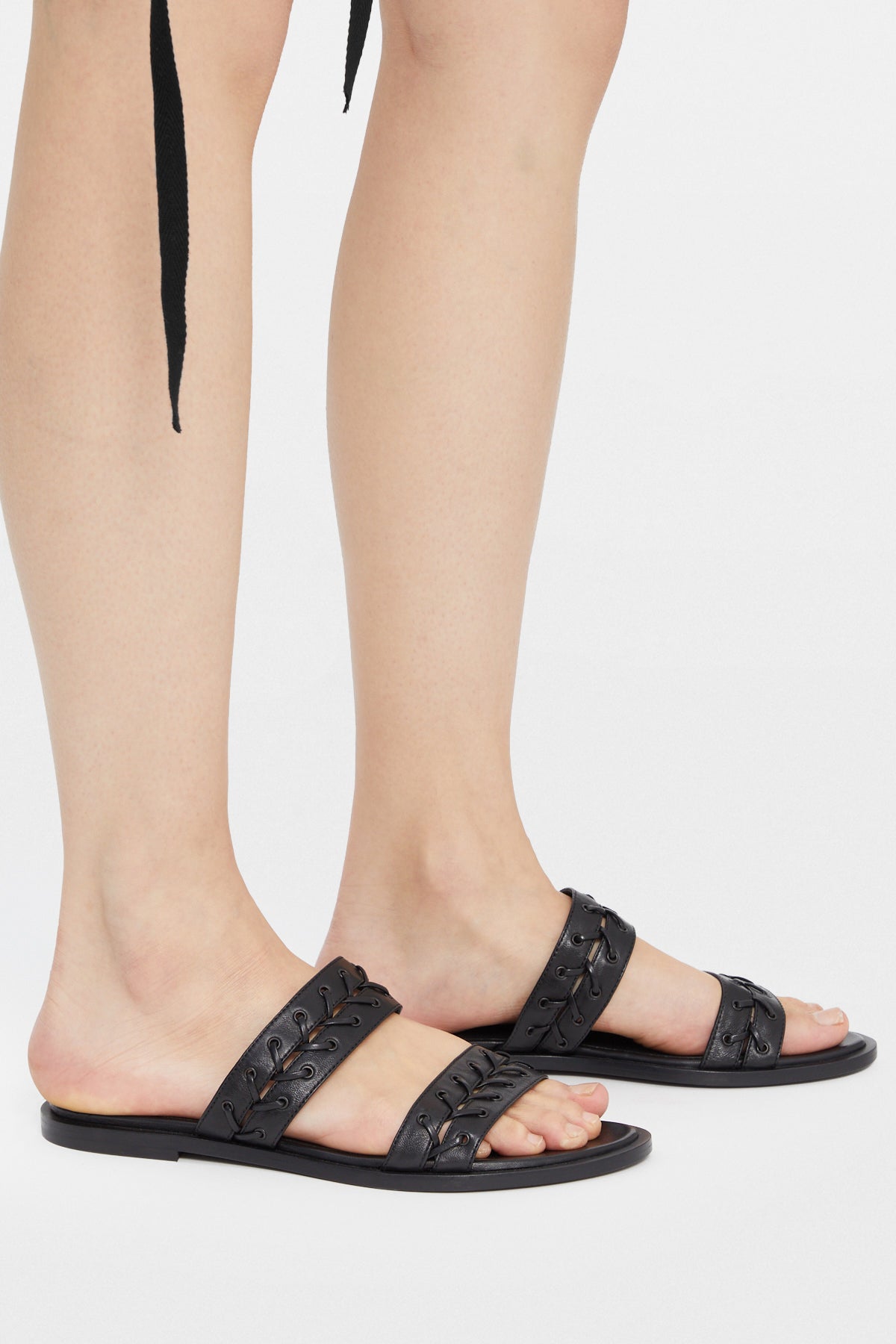 Geke Flat Sandals with Eyelets