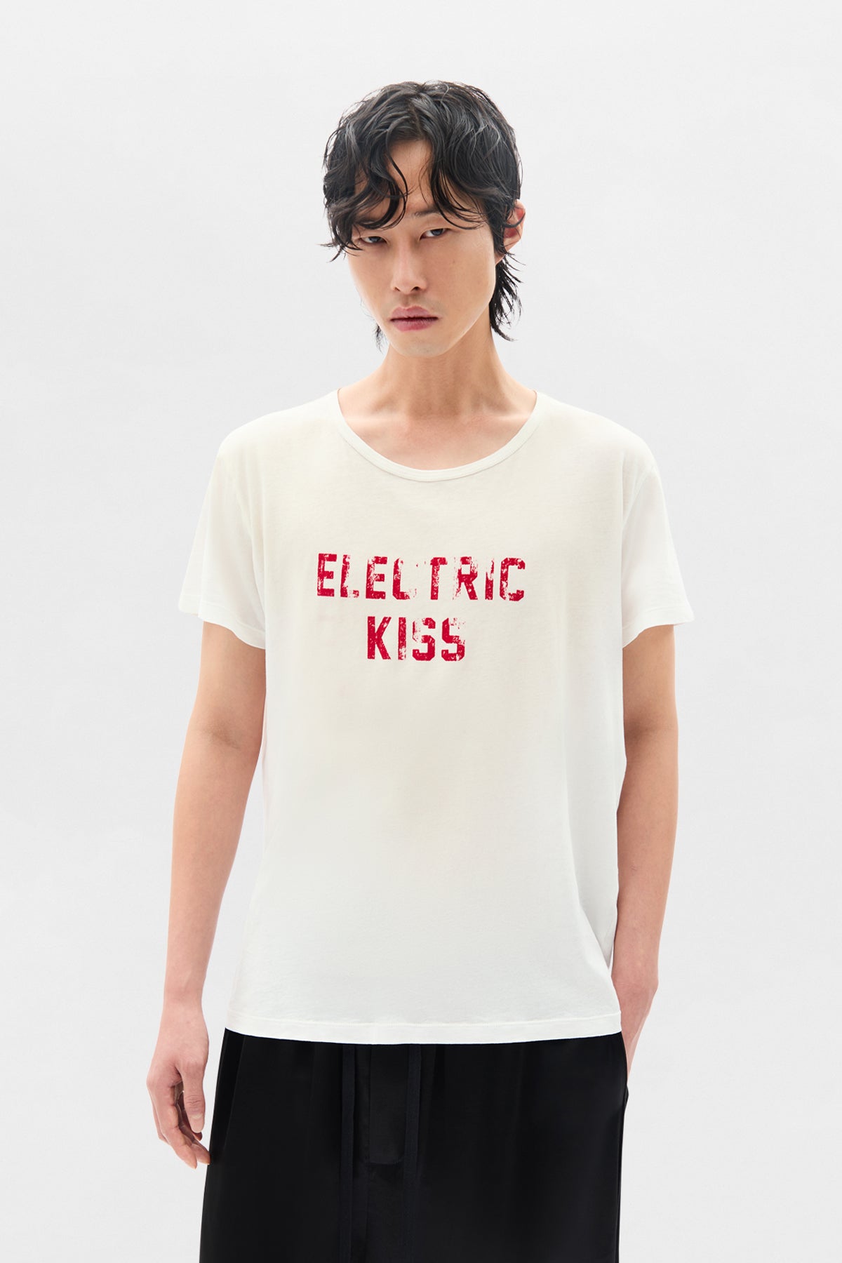 Ann Demeulemeester 長袖Tシャツ ピンク セール】アムンゼン ツイル クルーネック ロングスリーブ カットソー