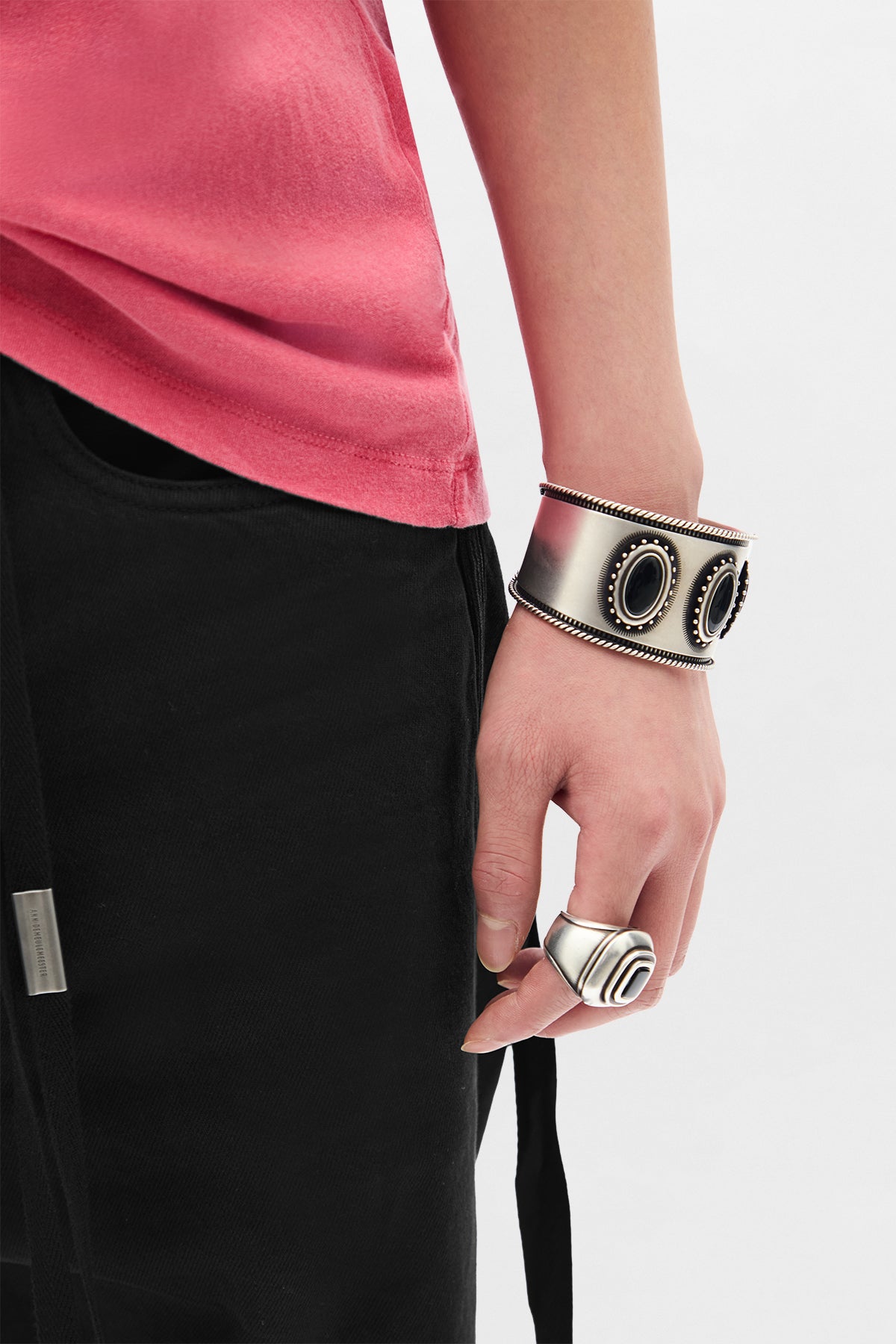 Bracelet manchette gravé cabochon Luba Small 