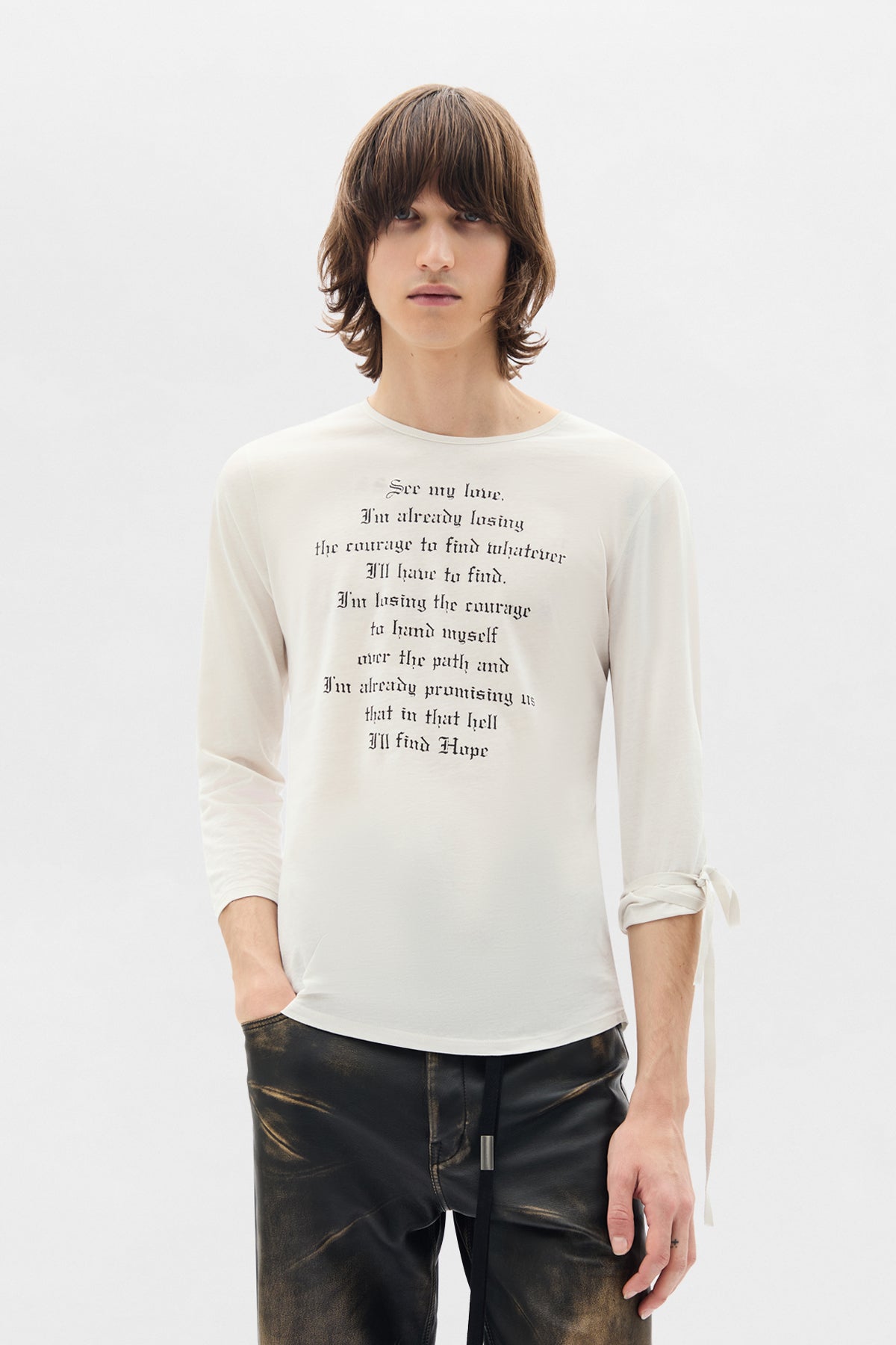 Alver Long Sleeve Fitted T-Shirt – Ann Demeulemeester