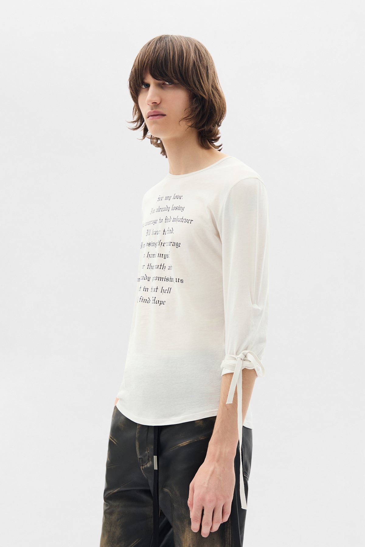 Alver Long Sleeve Fitted T-Shirt – Ann Demeulemeester