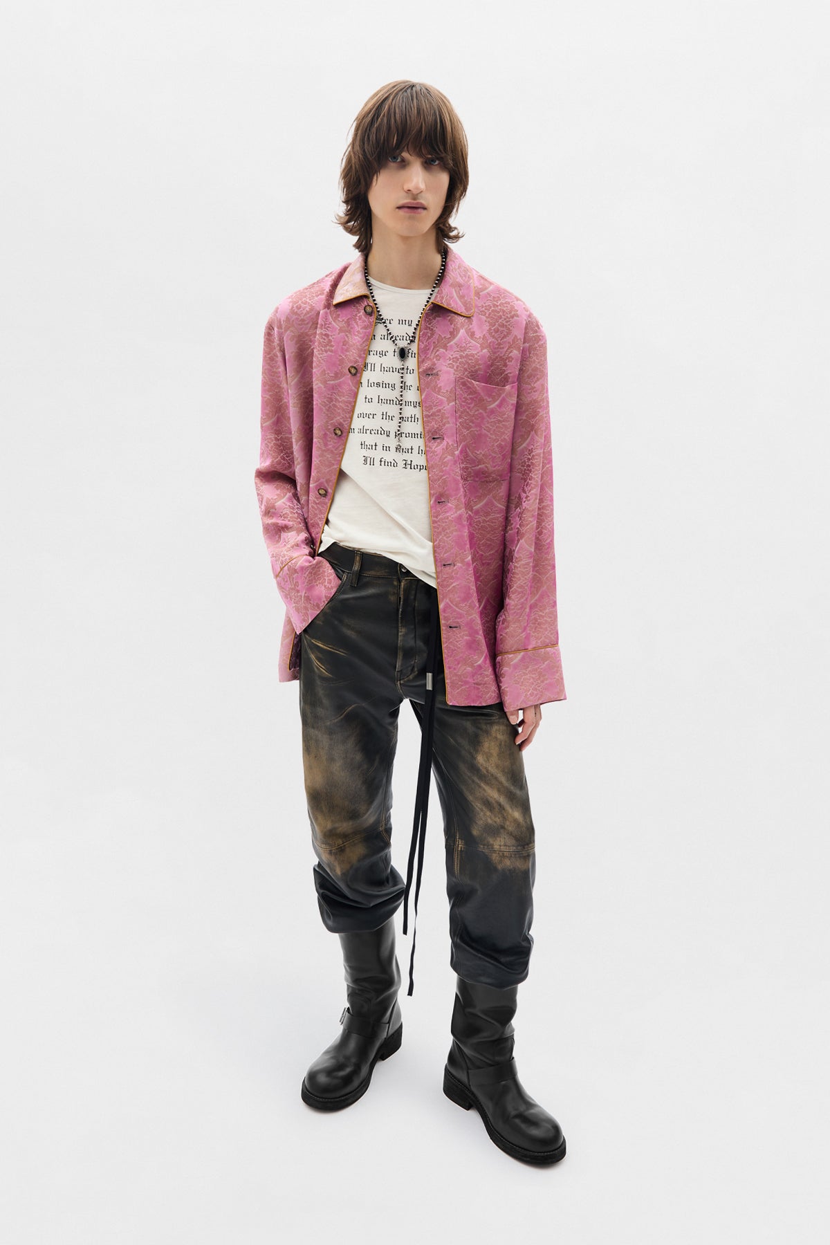 ANN DEMEULEMEESTER 半袖 ピンク 36 Alver Long Sleeve Fitted T-Shirt – Ann Demeulemeester