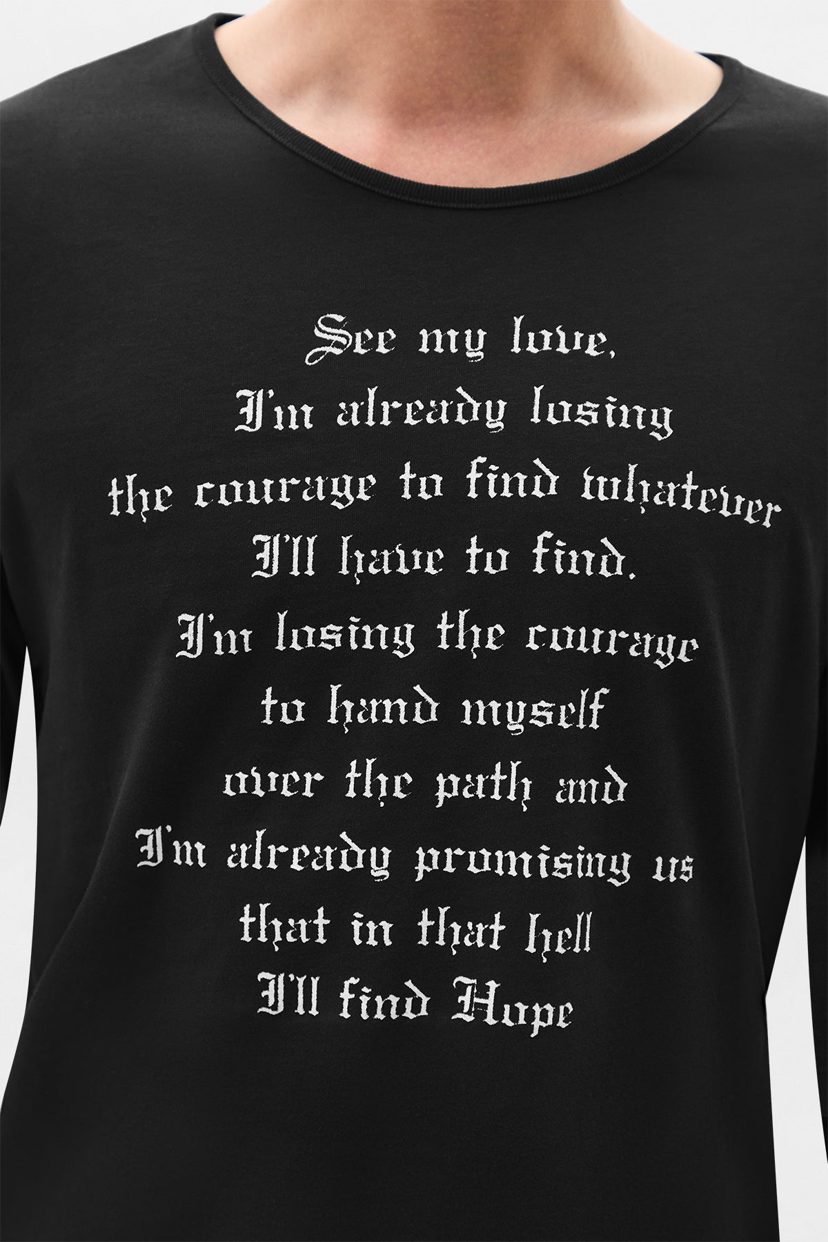 Alver Long Sleeve Fitted T-Shirt – Ann Demeulemeester