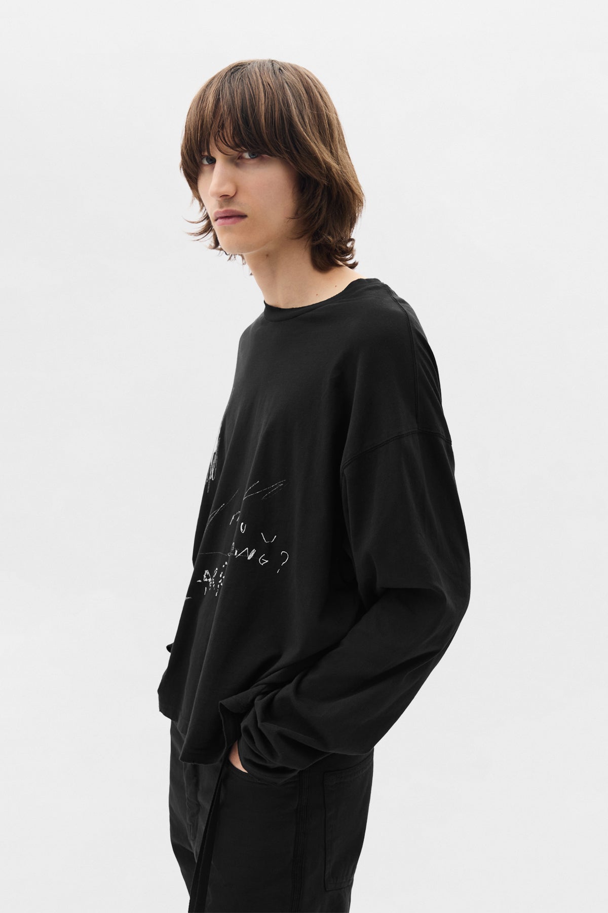 Emil Relax Fit Long Sleeve Boxy T-Shirt – Ann Demeulemeester