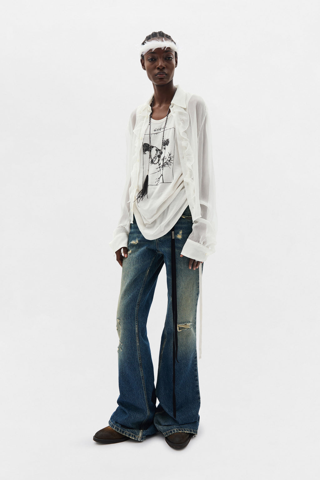 Mexi Wrinkled Cropped Tank Top