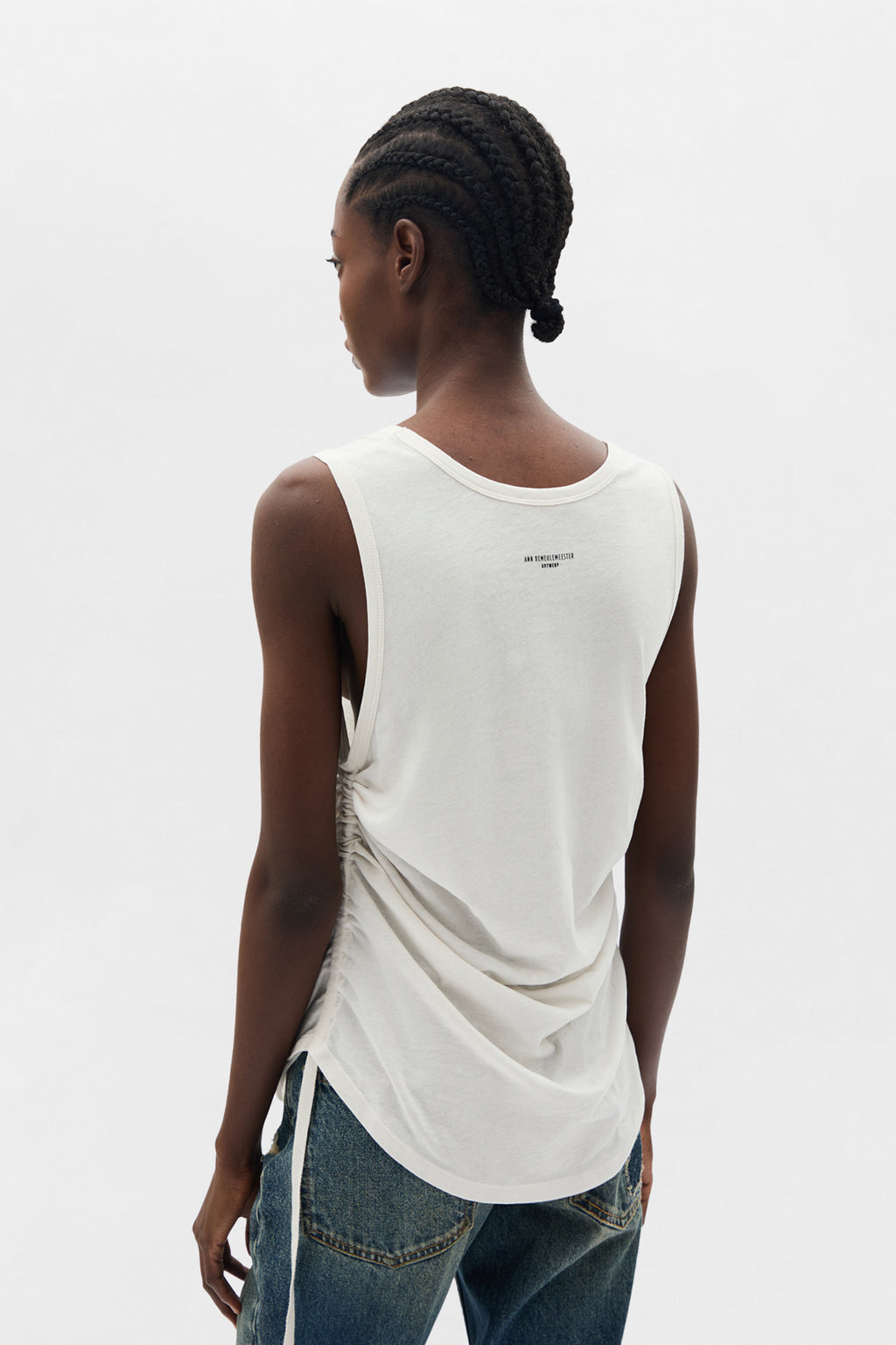 Mexi Wrinkled Cropped Tank Top