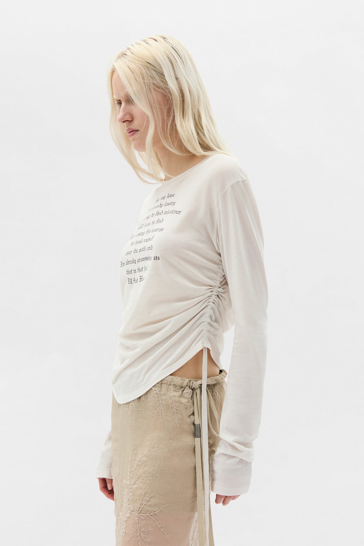 Dot Wrinkled Cropped Long Sleeve Top – Ann Demeulemeester