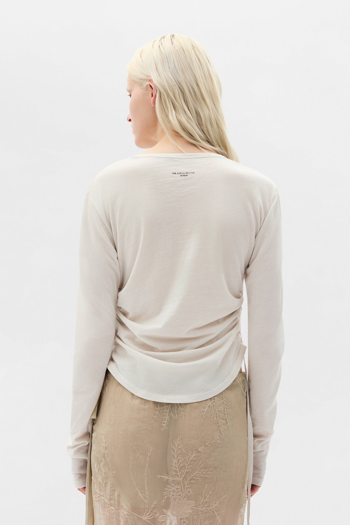 Dot Wrinkled Cropped Long Sleeve Top – Ann Demeulemeester