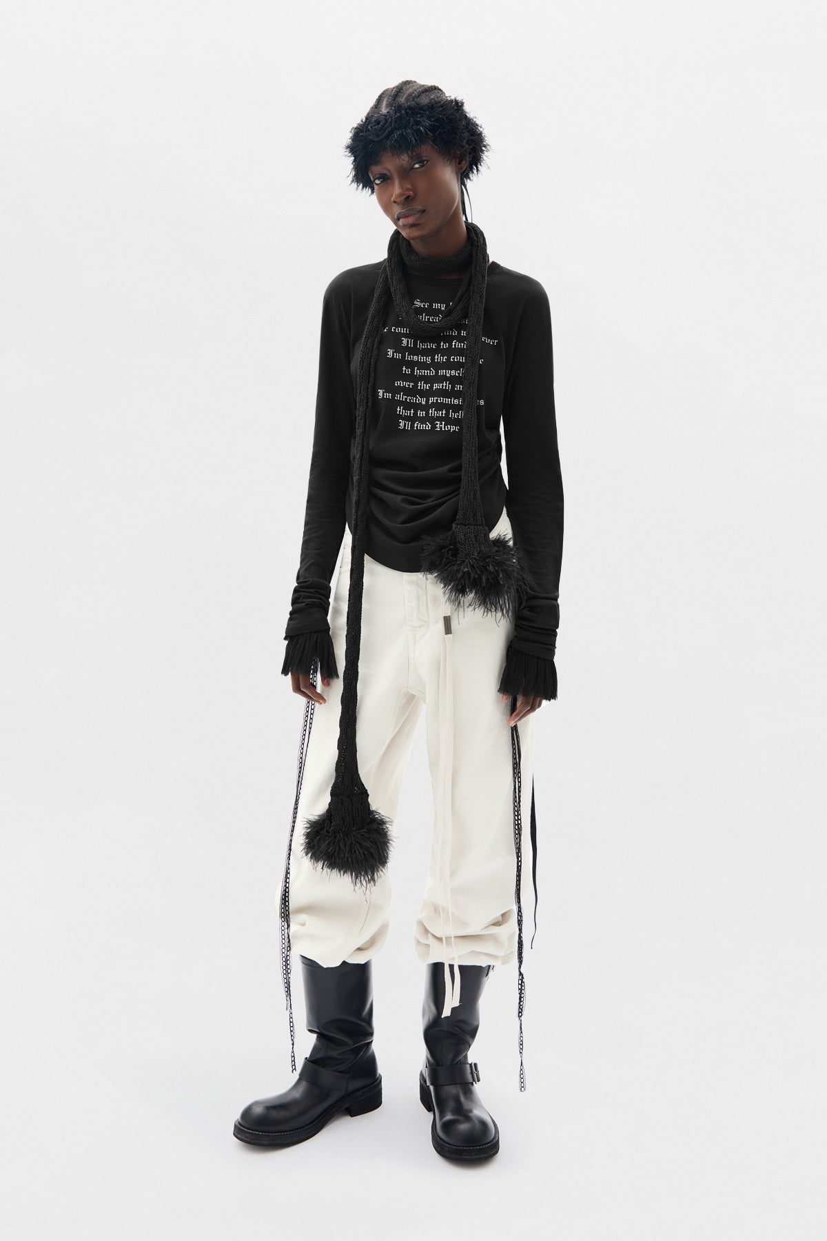 Dot Wrinkled Cropped Long Sleeve Top – Ann Demeulemeester