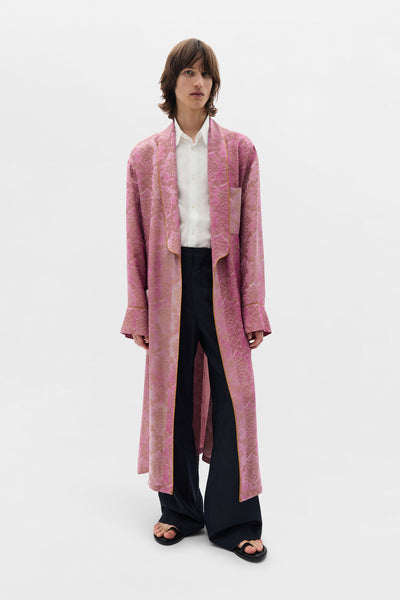 【ANN DEMEULEMEESTER】VORM LOUNGE COAT S Vorm Fluid ベルト付きラウンジコート – Ann Demeulemeester