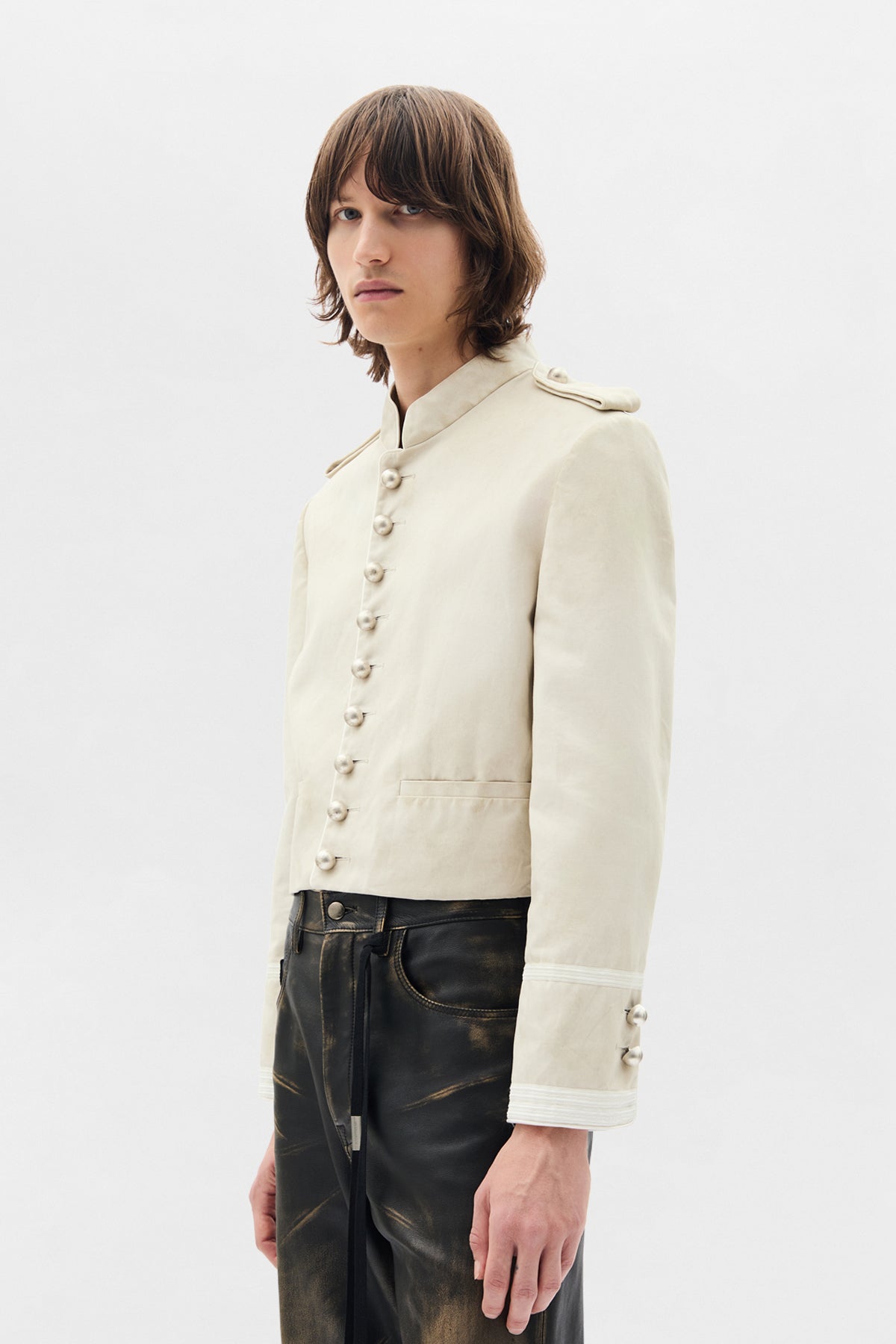 【ANN DEMEULEMEESTER】HARRIS JACKET 48 Harris Marsina Jacket – Ann Demeulemeester