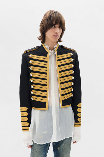 ジャケット・アウター ann demeulemeester archive jacket Ann Demeulemeester fall 2011 wool corset lace zip jacket 36