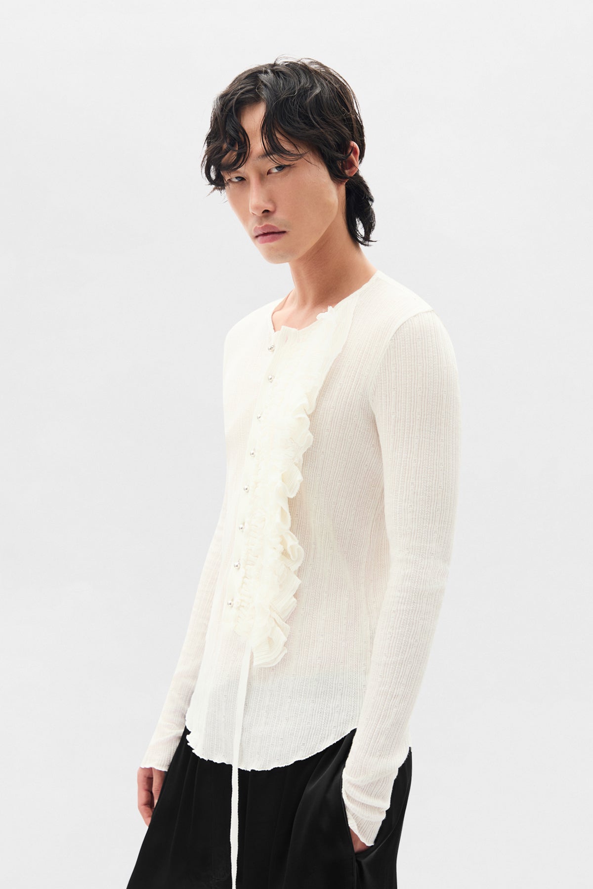 马里斯长袖塞拉菲诺上衣 