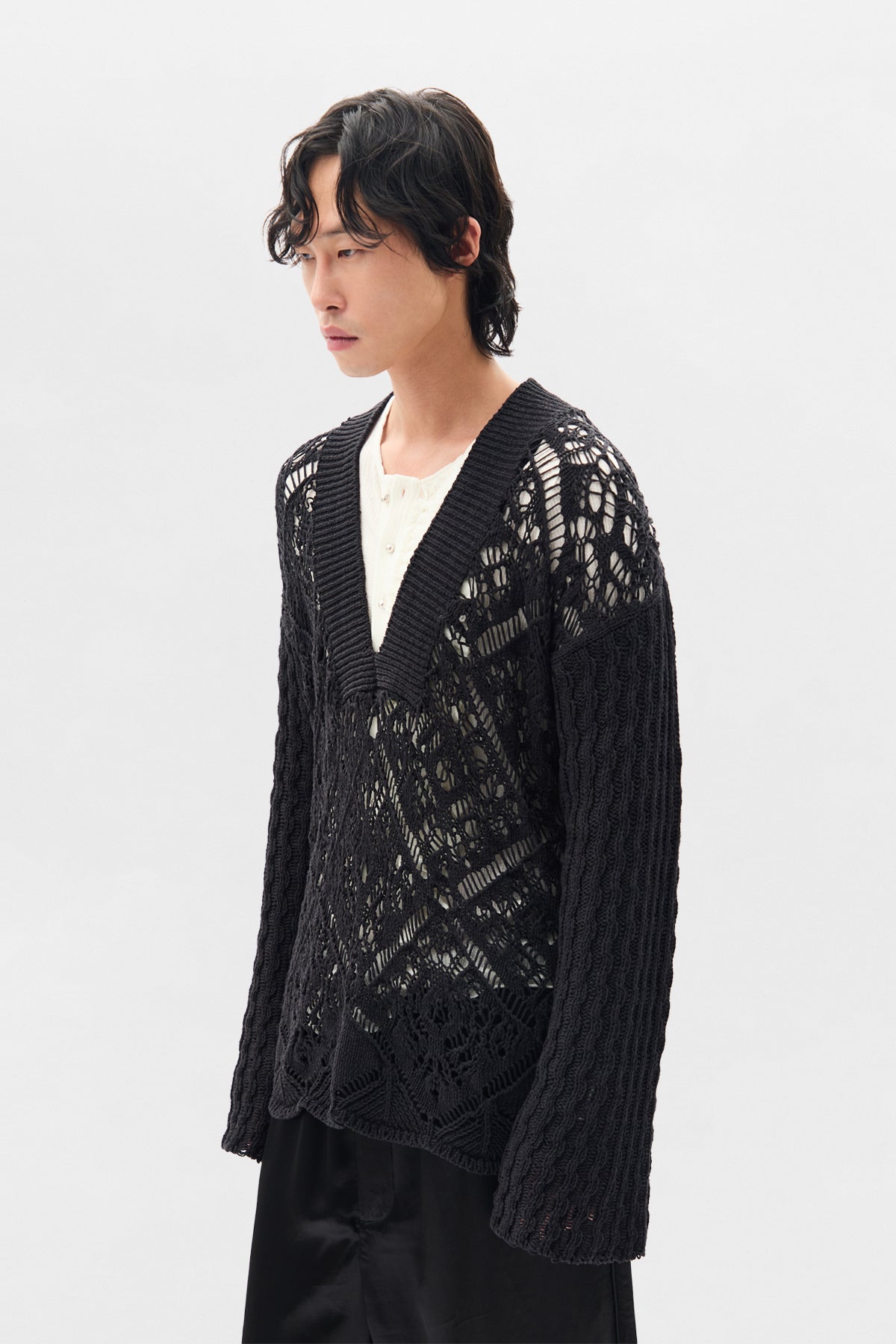 The Runar Deep V-Neck Comfort Sweater – Ann Demeulemeester