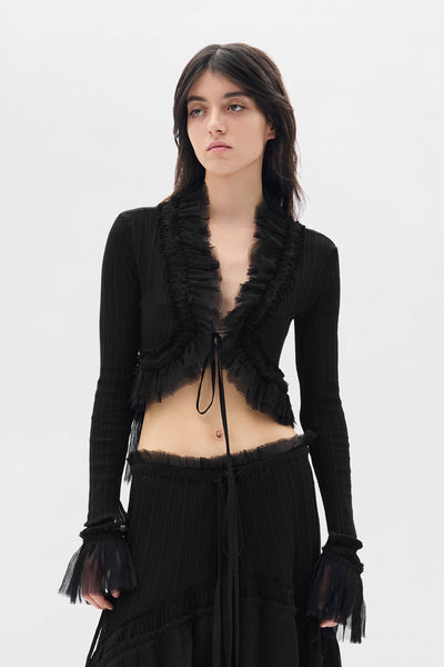 Jedi Long Sleeve Open Front Top – Ann Demeulemeester