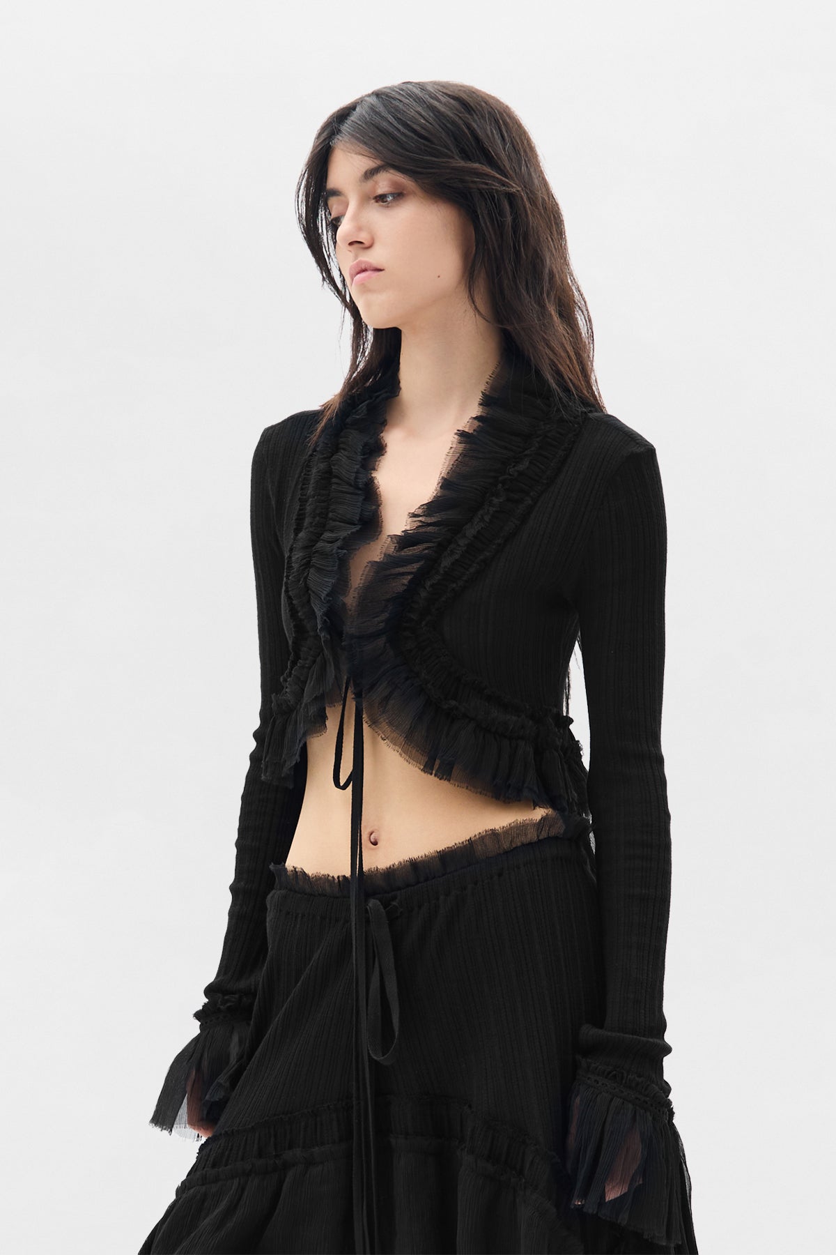 Jedi Long Sleeve Open Front Top – Ann Demeulemeester