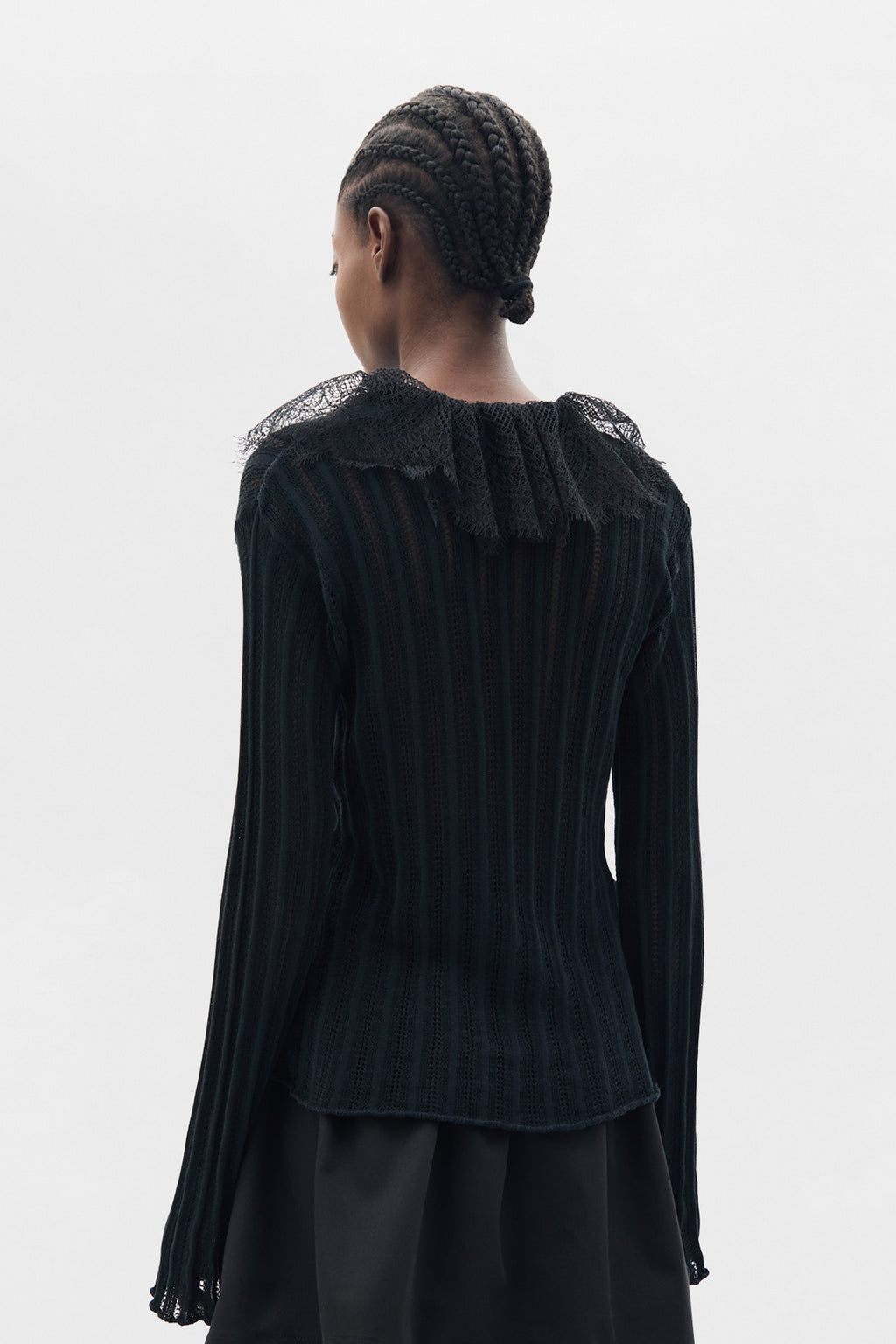 Cardigan ajusté à côtes ouvertes Nya 