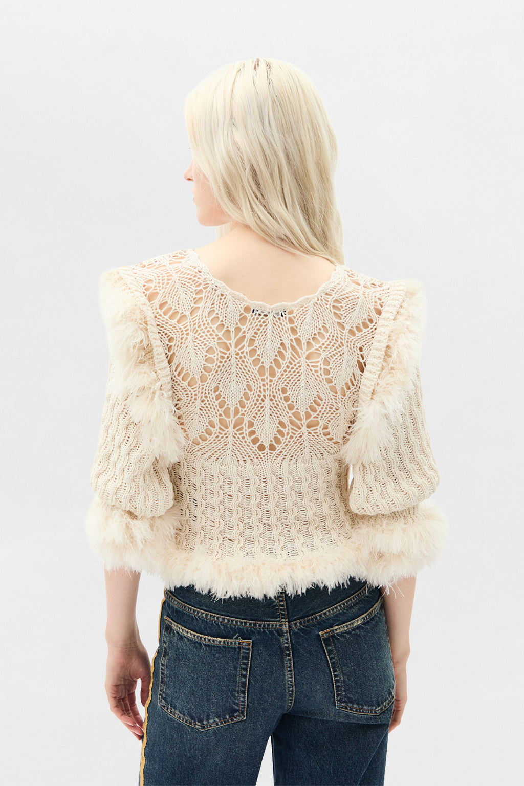 Pull ajusté à col festonné Dudu 