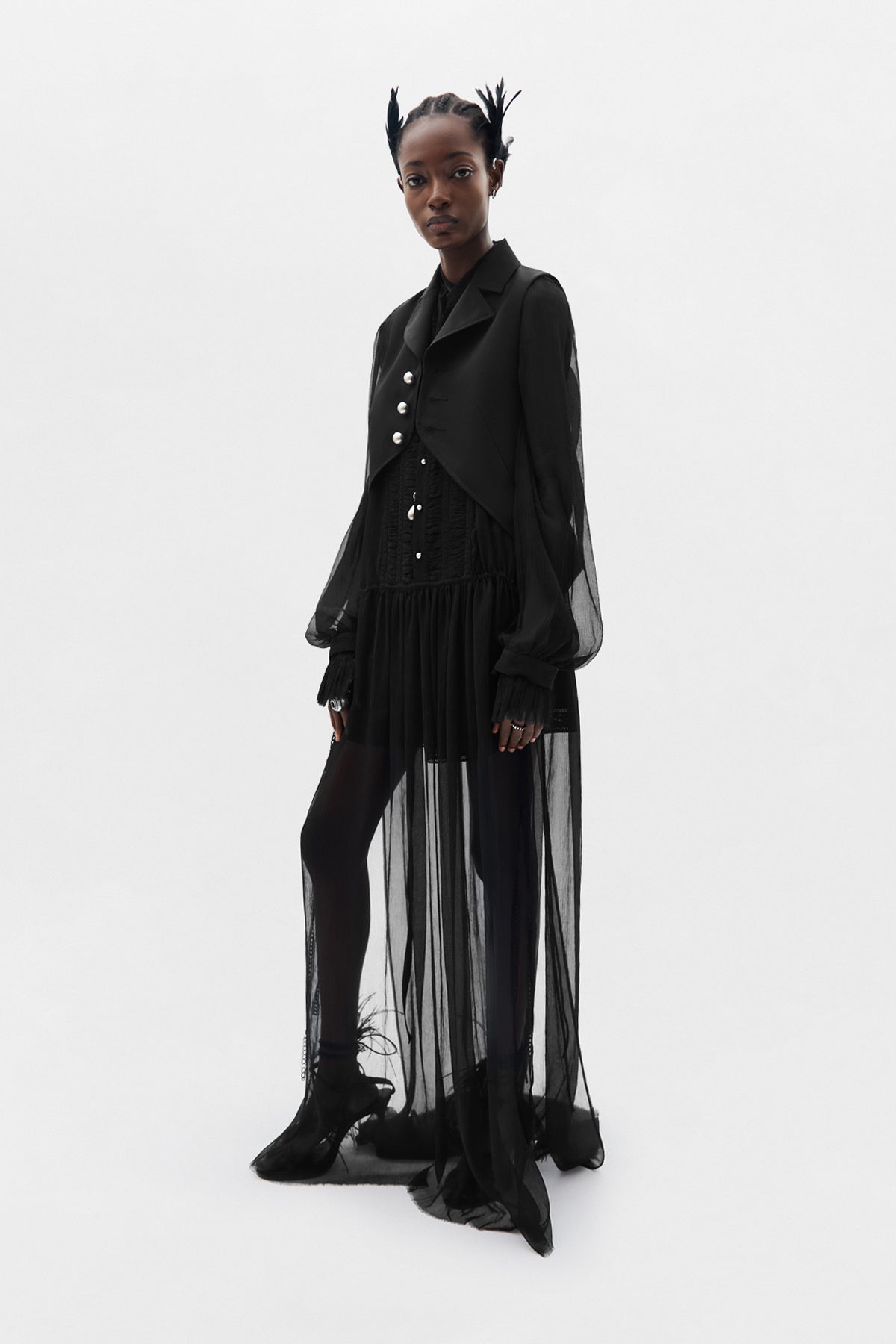 ANN DEMEULEMEESTERロング丈カットソーXS2010?インコントロ Tren High Comfort X-Long Dress – Ann Demeulemeester