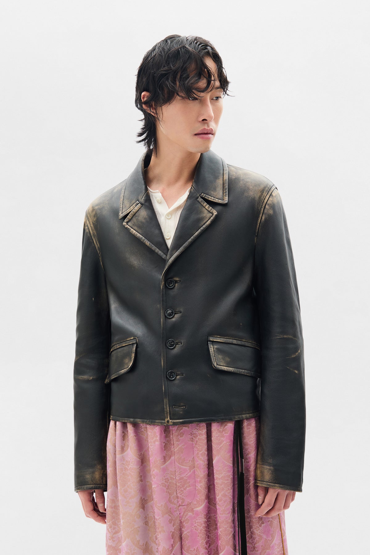 Ann demeulemeester 06ss カンガルーレザー ジャケット Ann demeulemeester 06ss カンガルーレザー ジャケット 【公式通販】