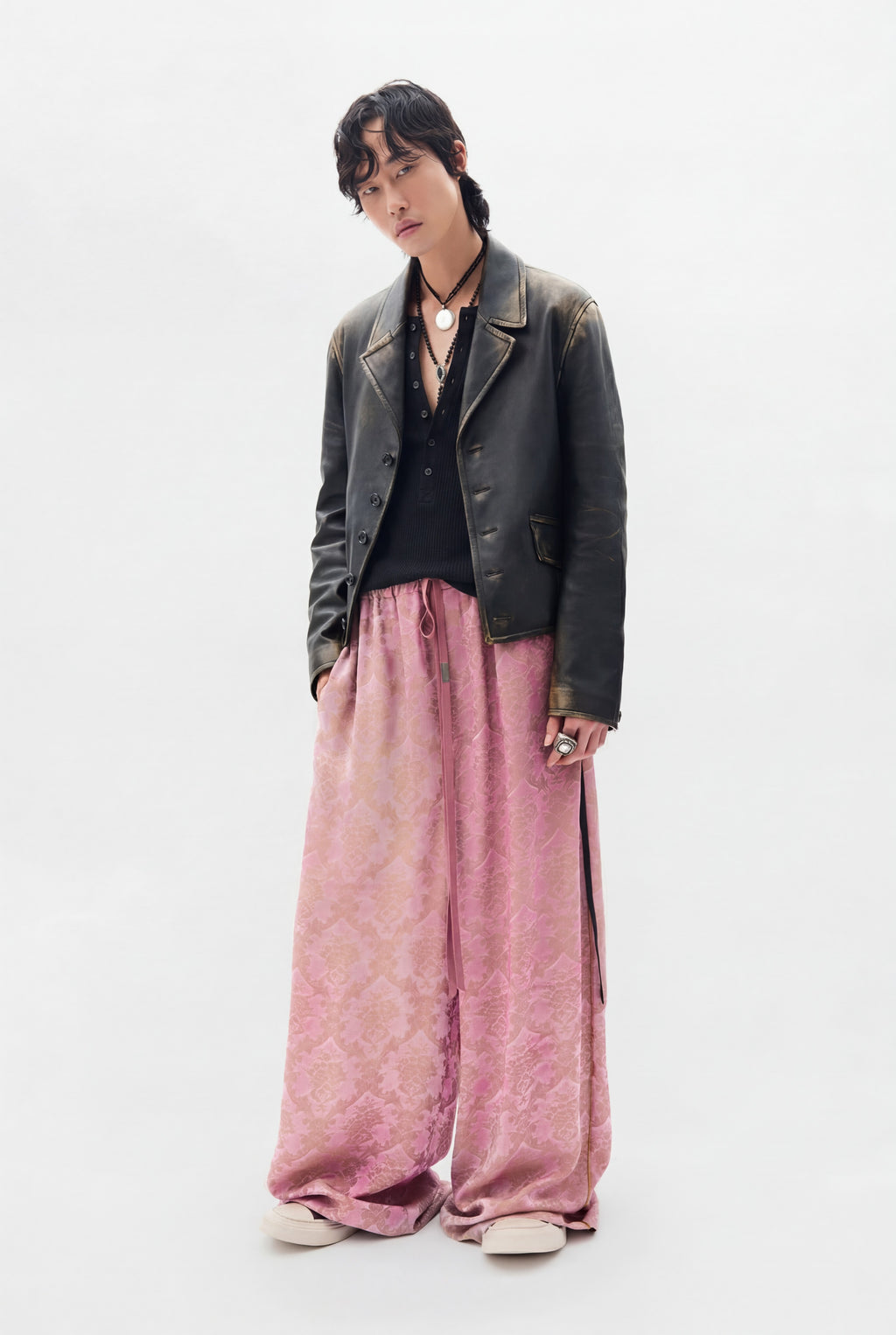 Bori Creponette Rib Fitted Serafino Knit Top