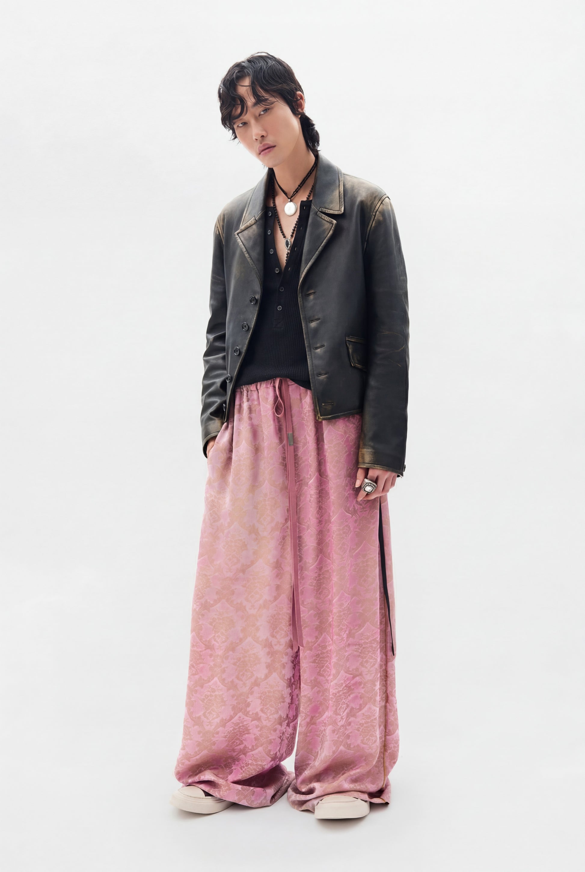 Bori Creponette Rib Fitted Serafino Knit Top