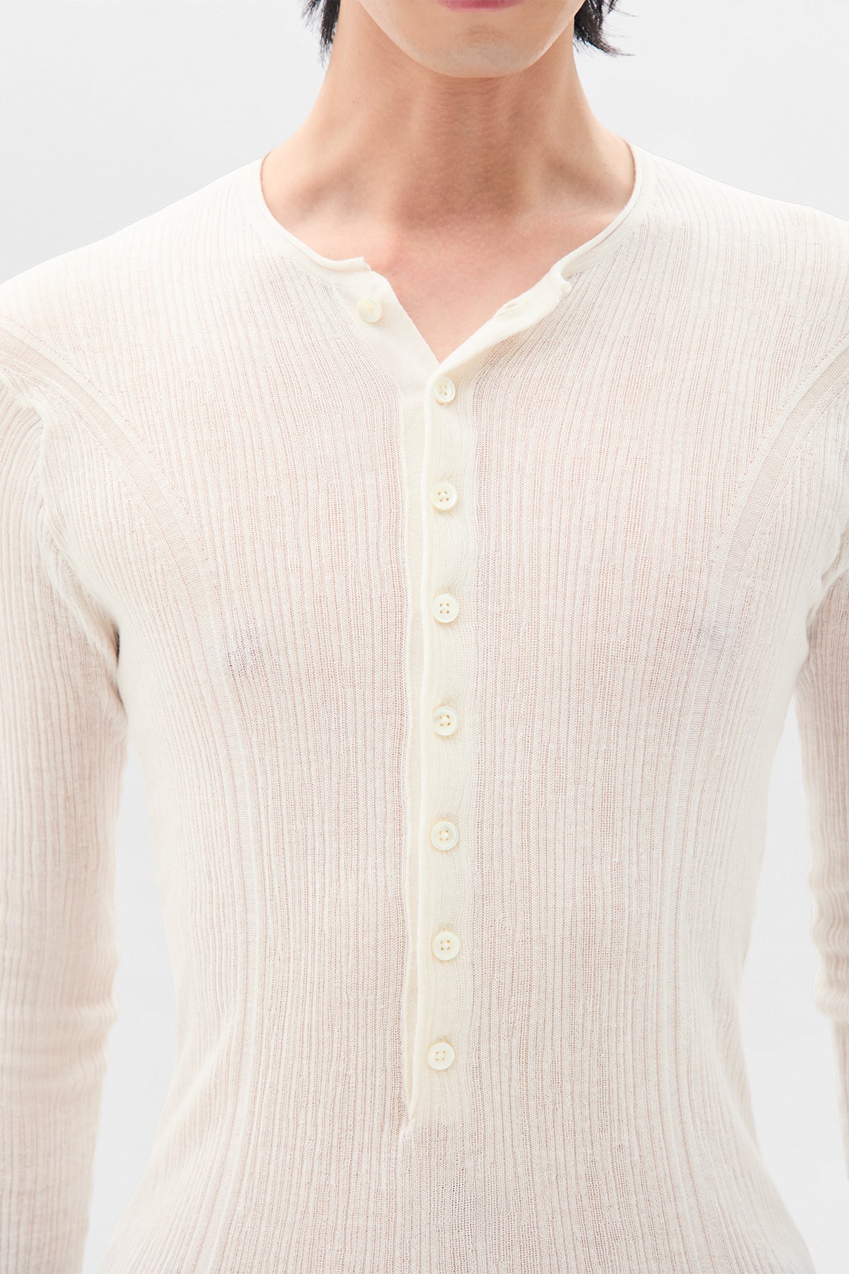 Haut tricoté ajusté Serafino en maille côtelée Bori Creponette 