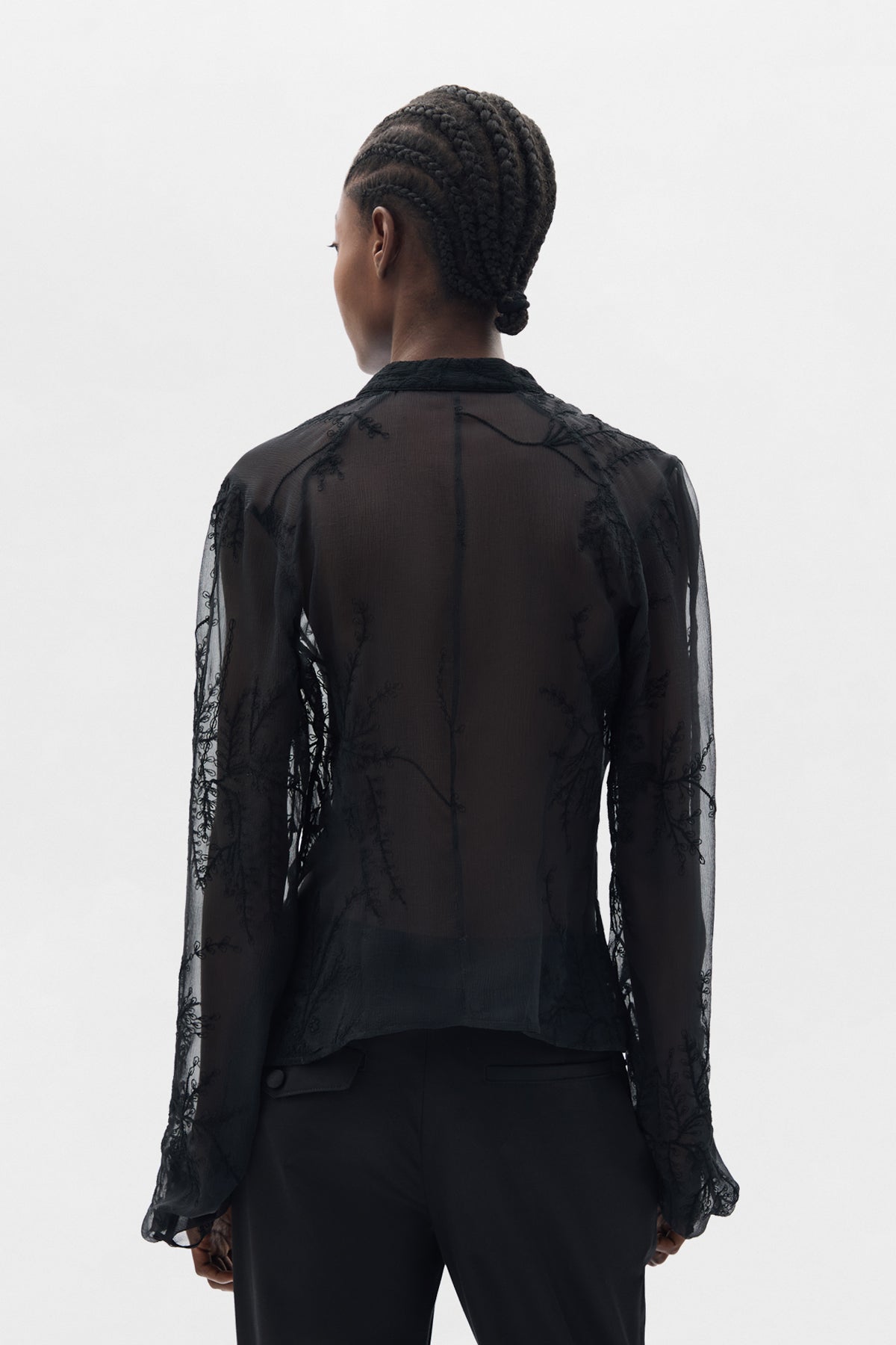 قميص ريا المفتوح من الأمام 