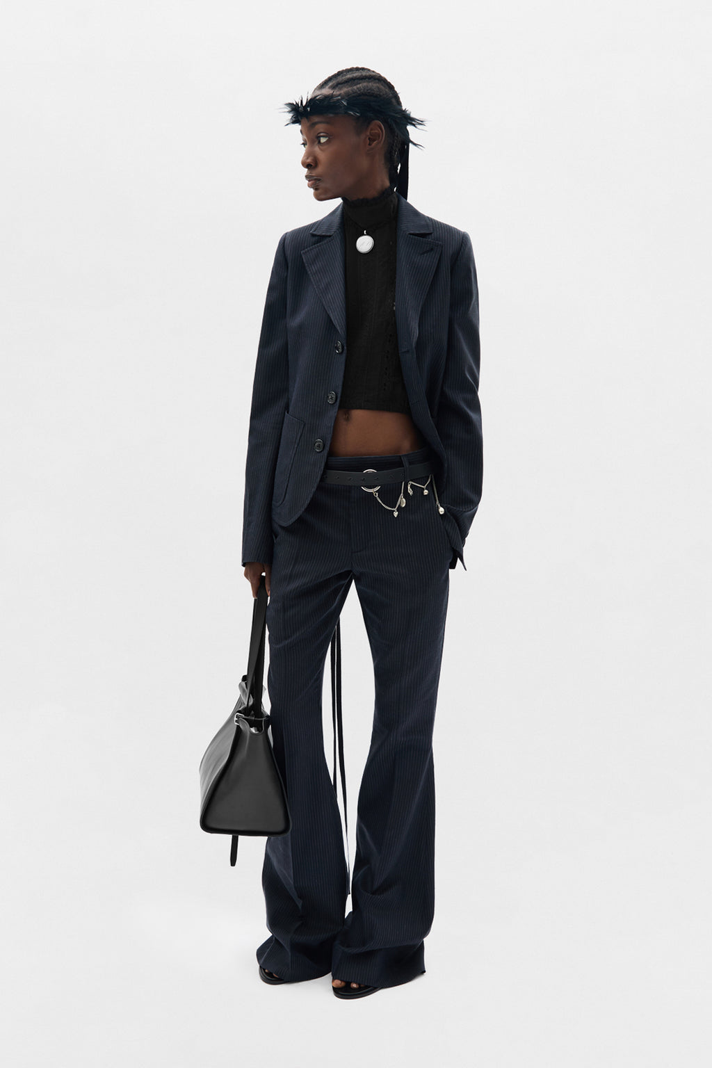 Bee High Neck Cropped Top