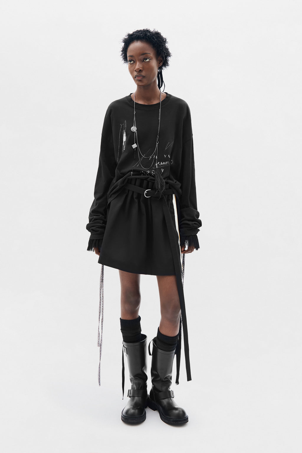 Minigonna a pieghe Haga 