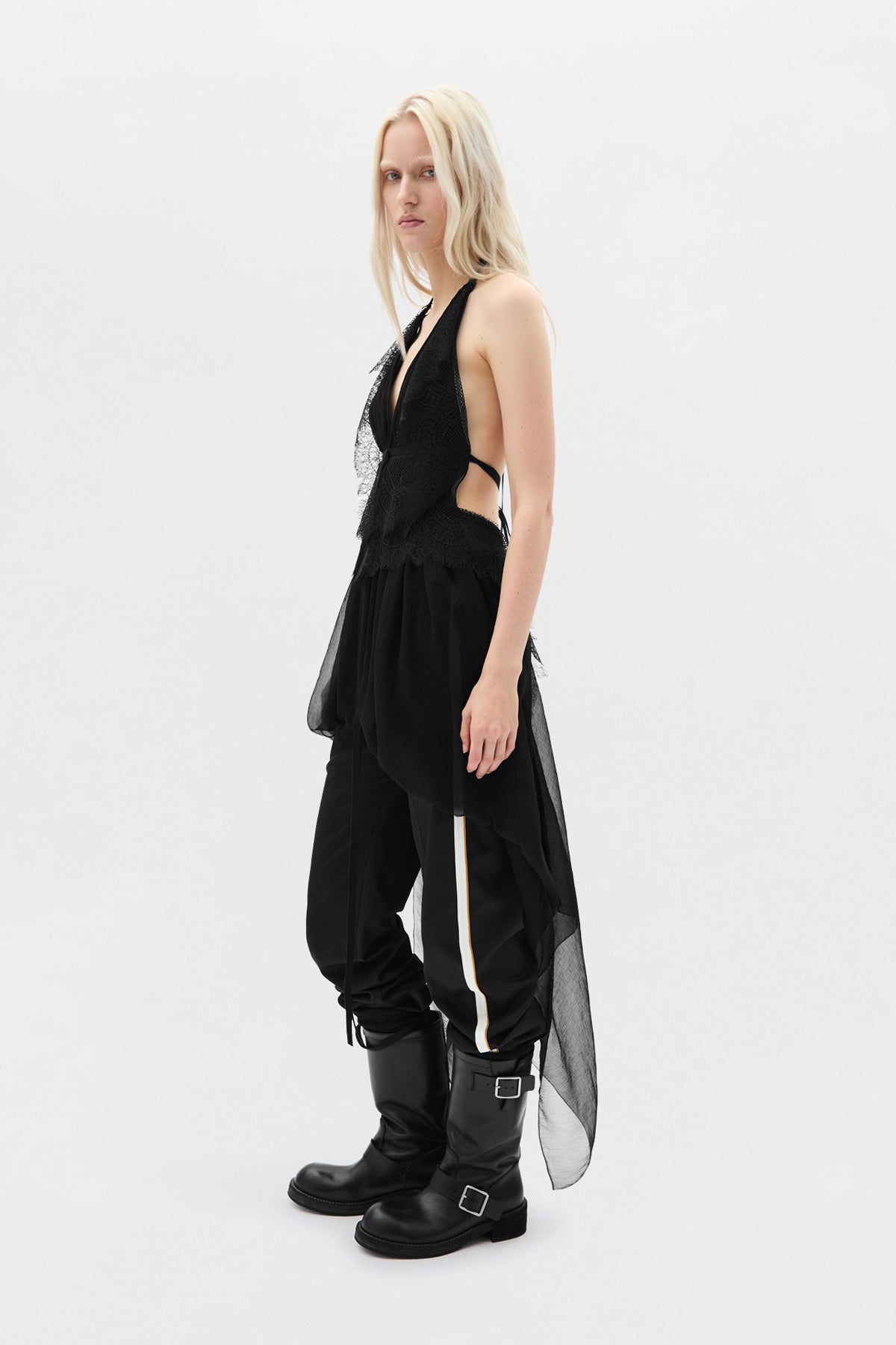 Dory Asymmetric Panel Top with Lace – Ann Demeulemeester
