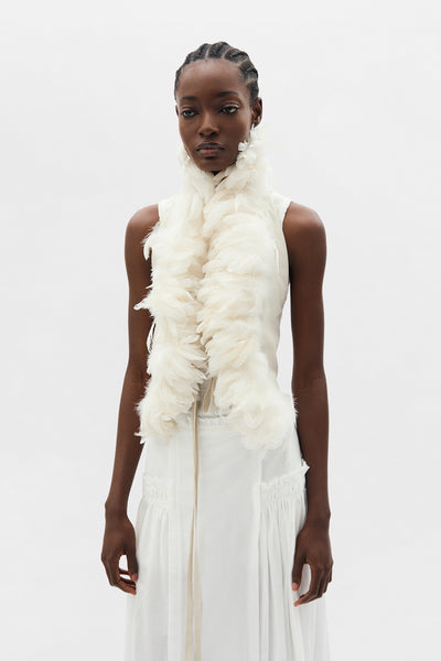 Idje Open Waistcoat with Feathers – Ann Demeulemeester