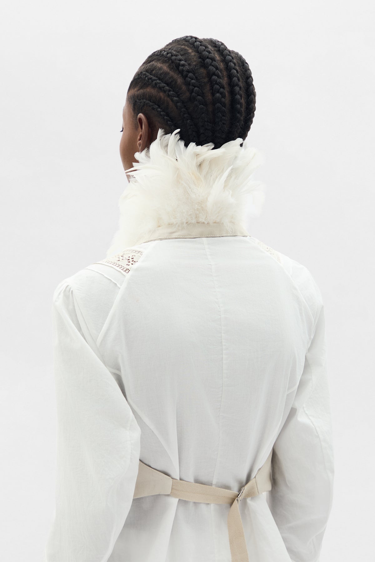 Idje Open Waistcoat with Feathers