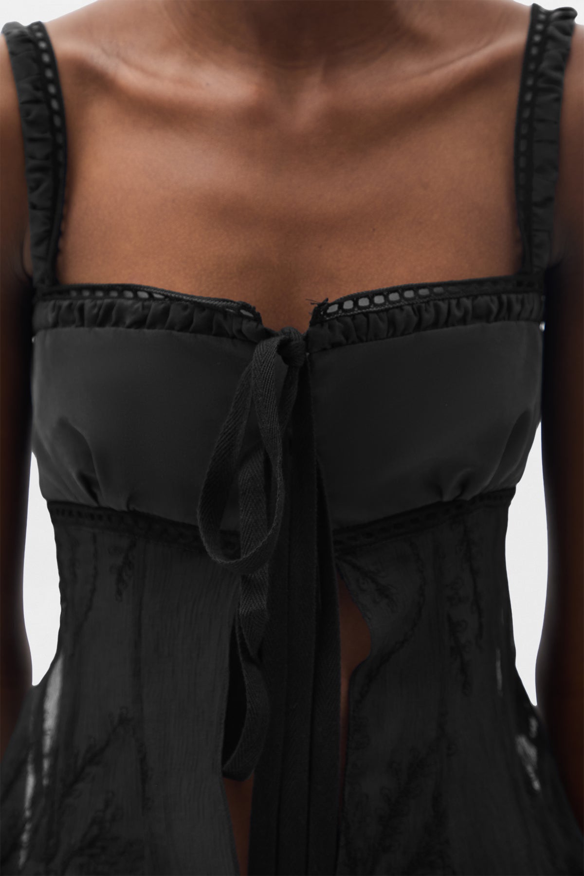 Gila Balconette Top with Panels – Ann Demeulemeester