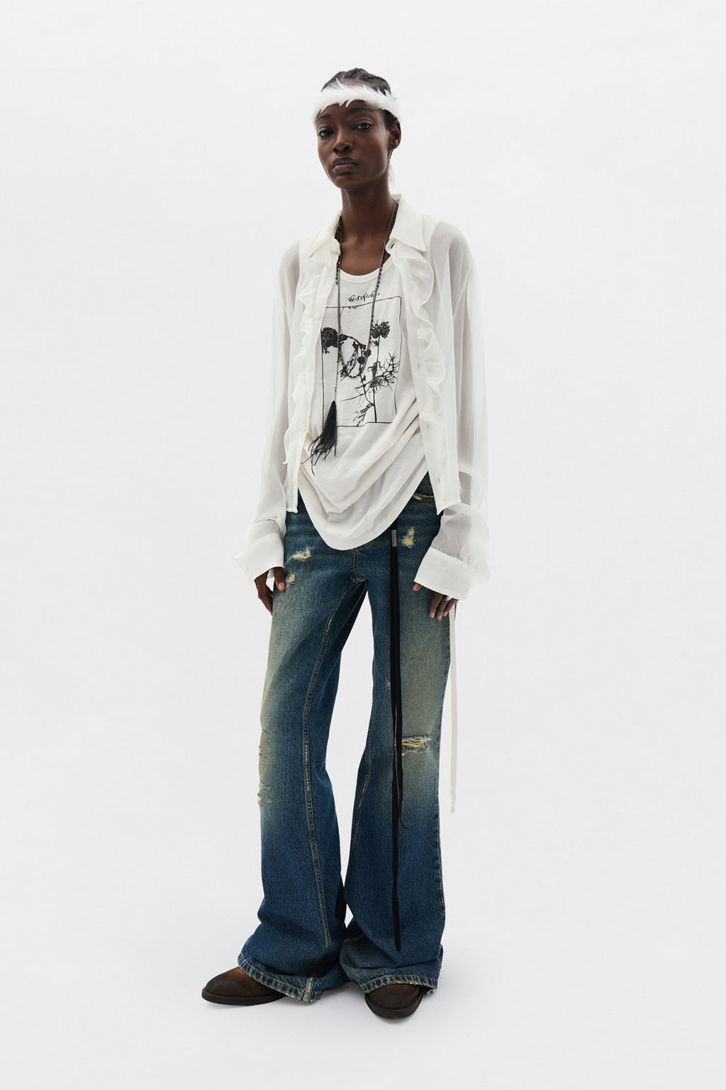 Pantaloni Bootcut Slim Fit a 5 Tasche Toos 